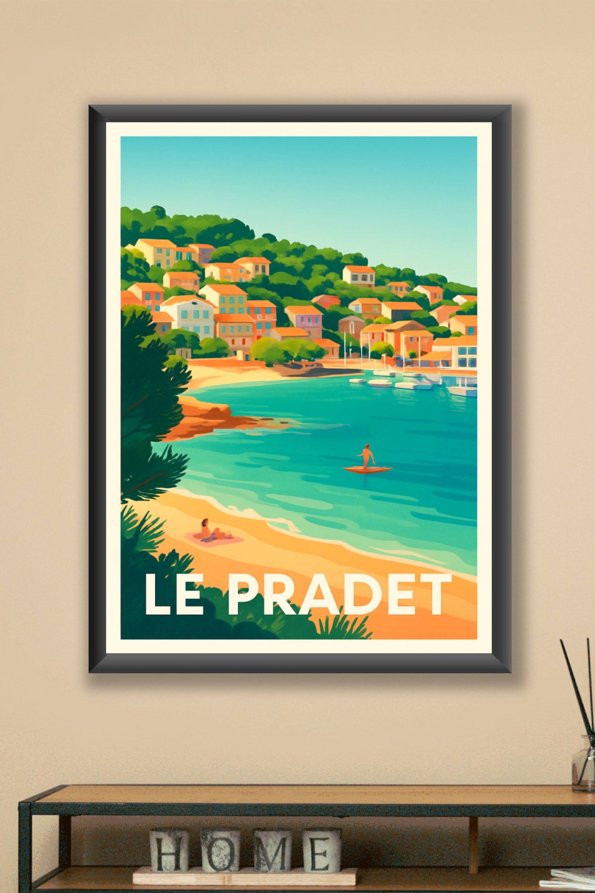Affiche Lé Pradet — Évasion et douceur méditerranéenne · poster d'art de Lé Pradet