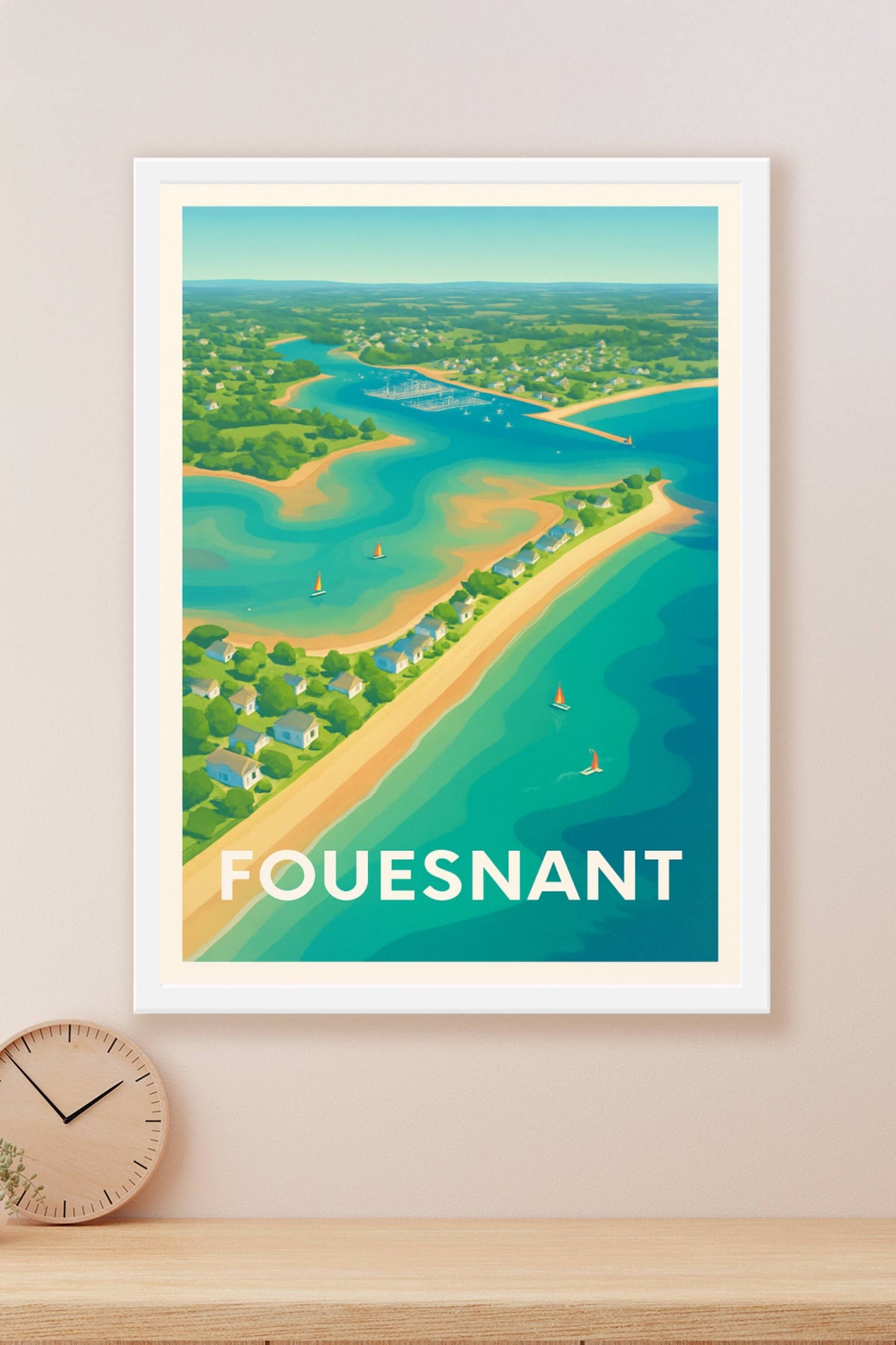 Affiche Fouesnant — Évasion entre mer et campagne · poster d'art de Fouesnant