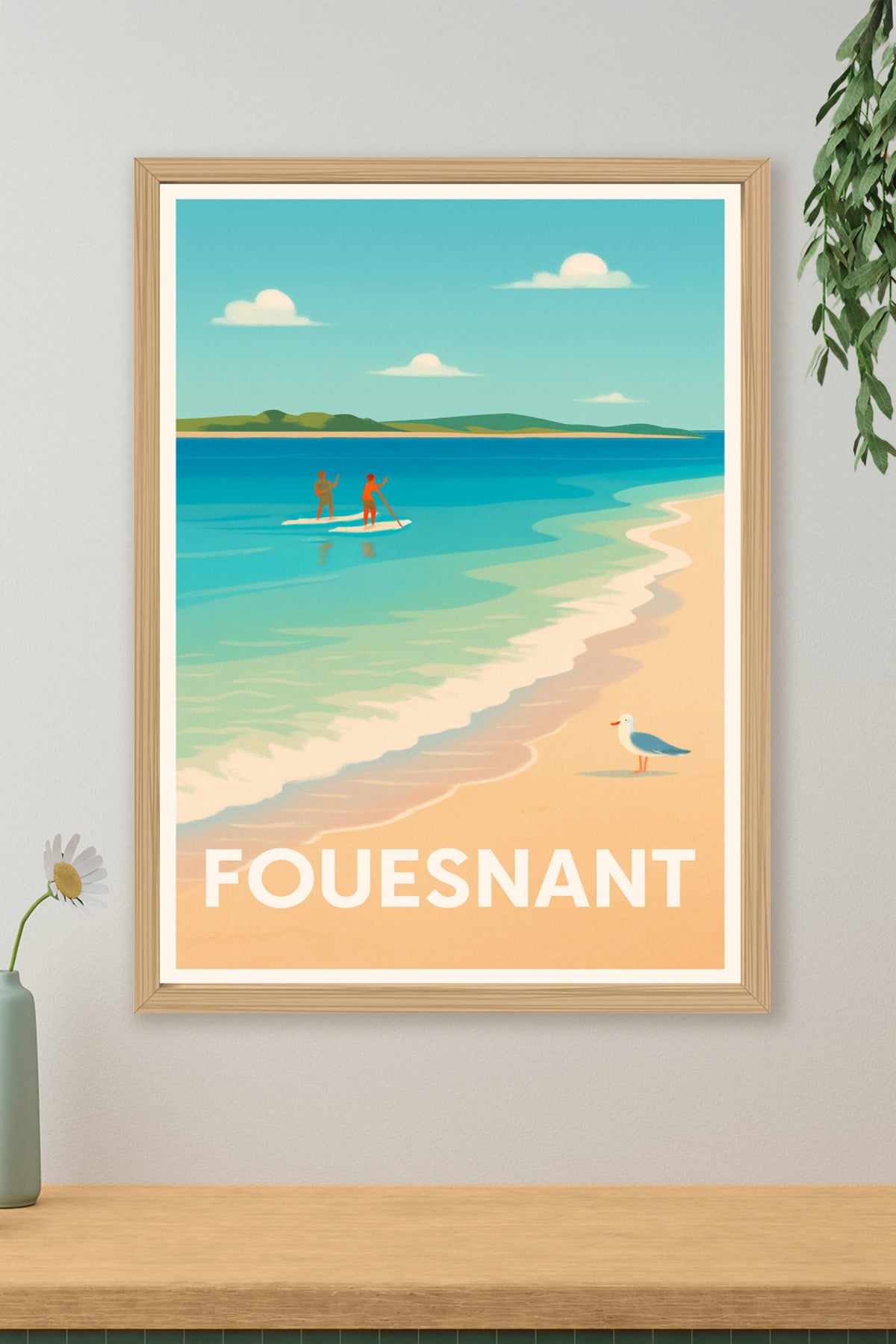 Affiche Fouesnant — Plénitude et douceur bretonne au bord de l'eau · poster d'art de Fouesnant