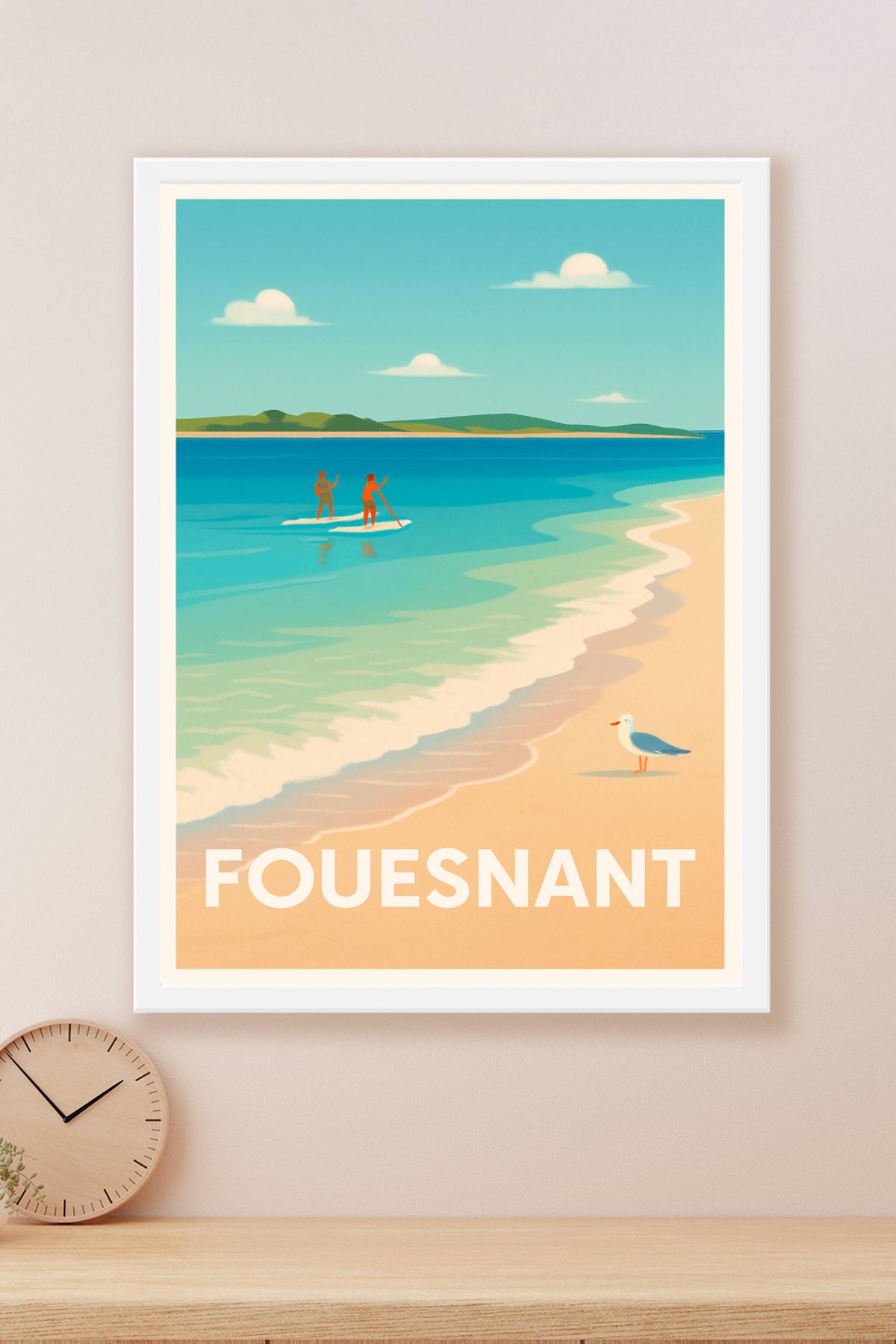 Affiche Fouesnant — Plénitude et douceur bretonne au bord de l'eau · poster d'art de Fouesnant