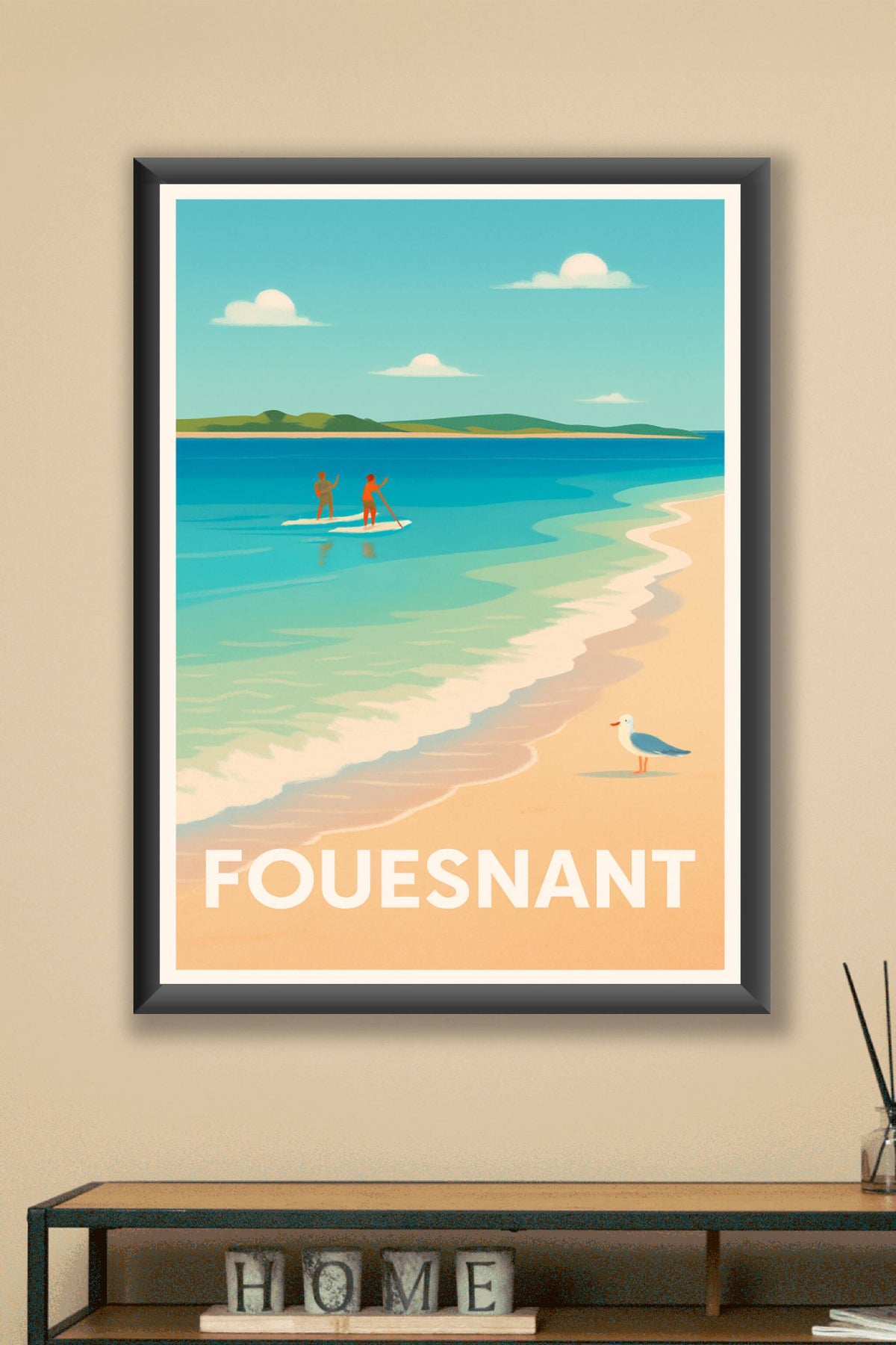 Affiche Fouesnant — Plénitude et douceur bretonne au bord de l'eau · poster d'art de Fouesnant