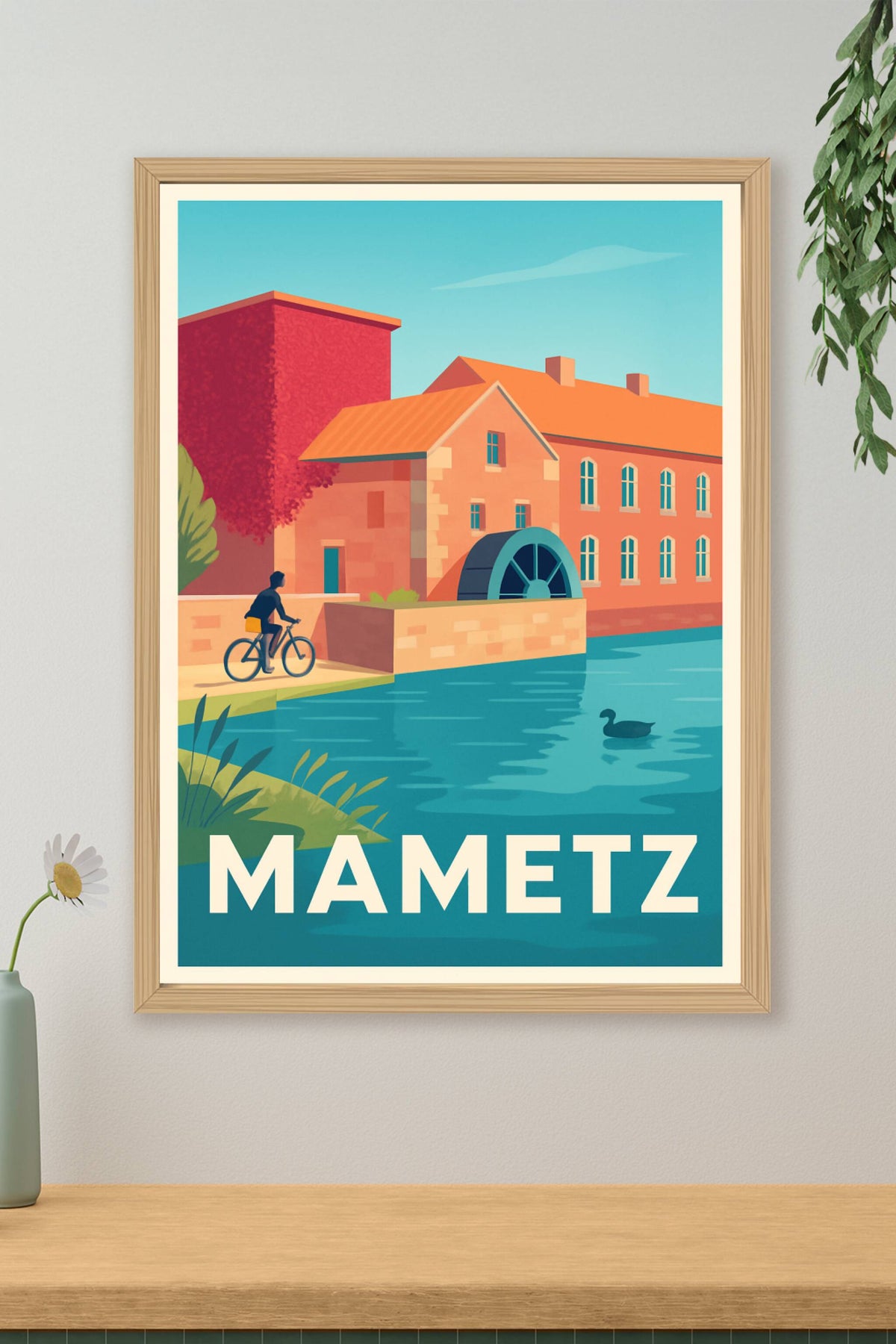 Affiche Mametz — Charme paisible au bord de l'eau · poster d'art de Mametz