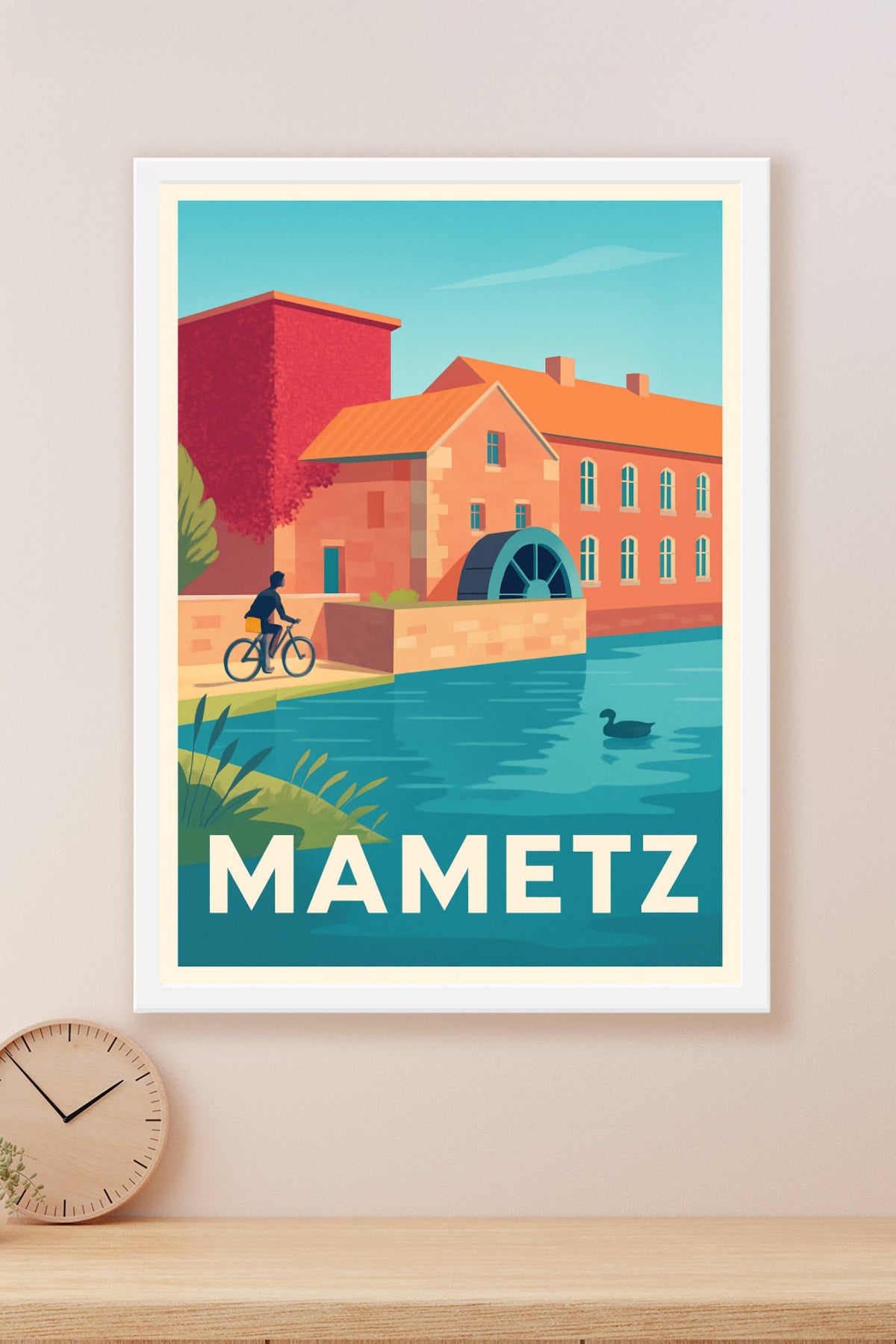 Affiche Mametz — Charme paisible au bord de l'eau · poster d'art de Mametz