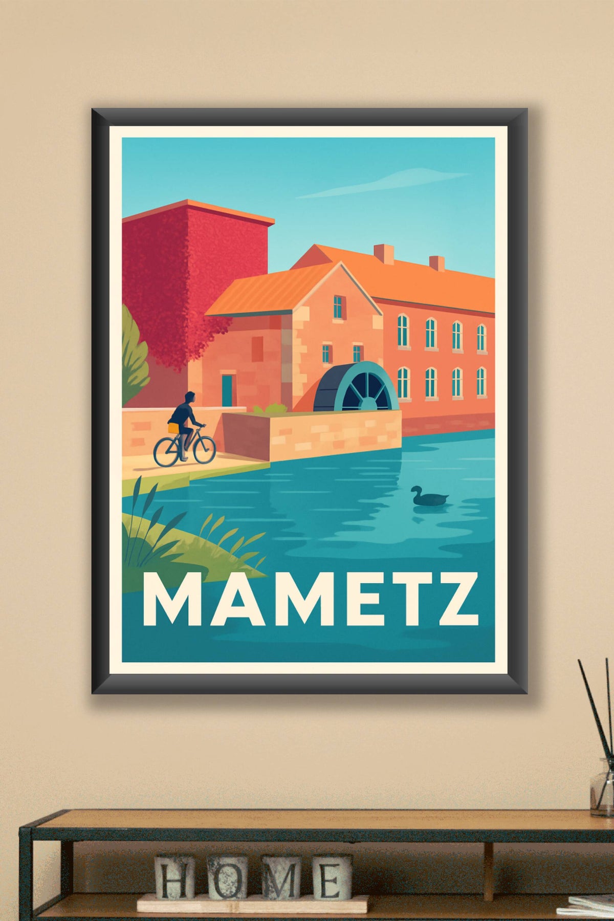 Affiche Mametz — Charme paisible au bord de l'eau · poster d'art de Mametz