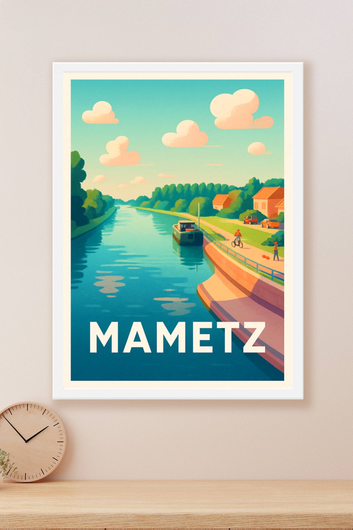 Affiche Mametz — La tranquillité au fil de l'eau · poster d'art de Mametz