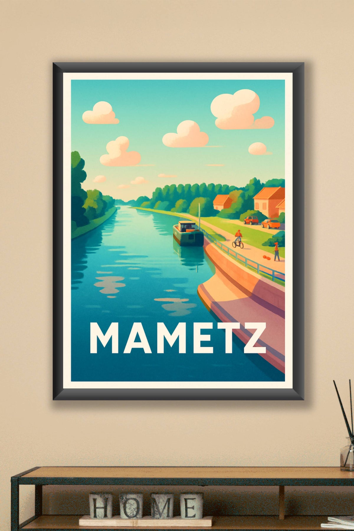 Affiche Mametz — La tranquillité au fil de l'eau · poster d'art de Mametz
