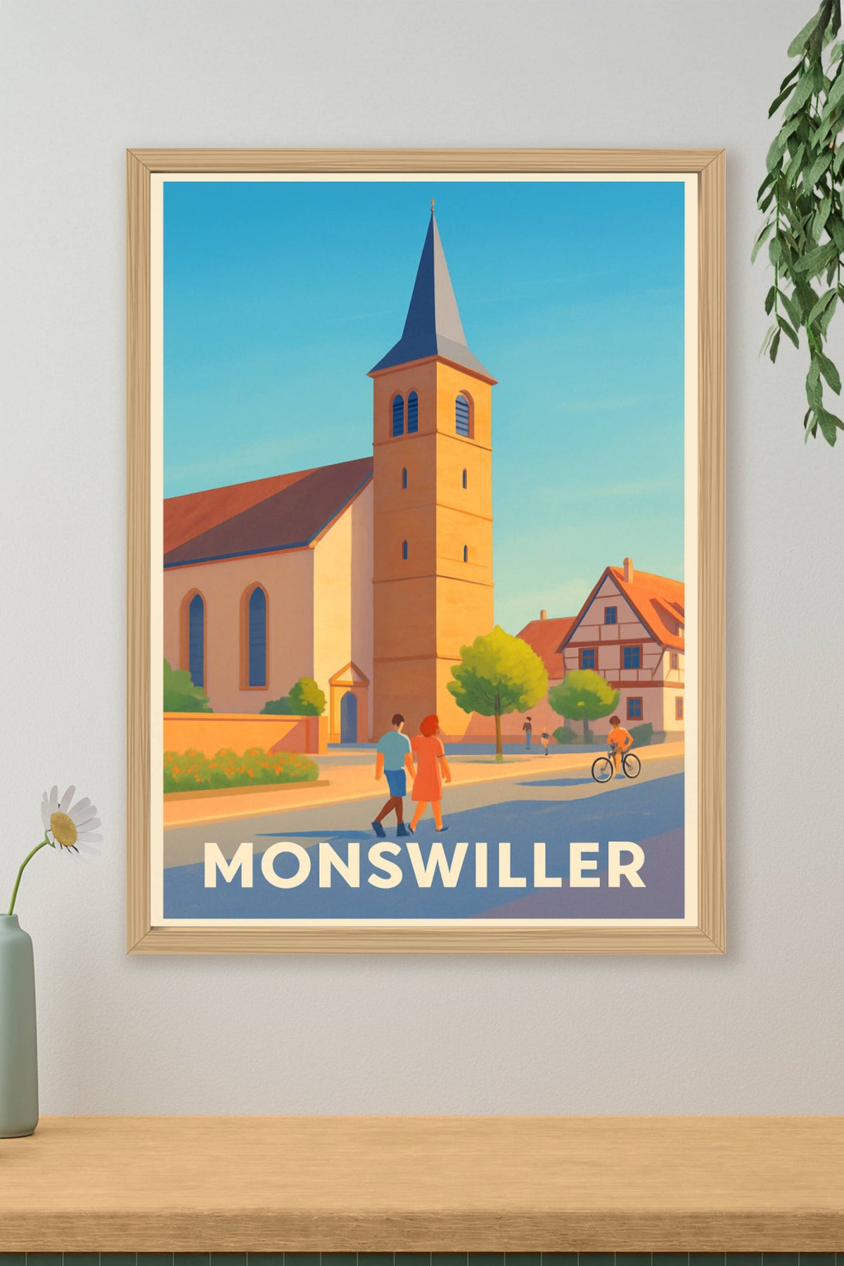 Affiche Monswiller — Charme pittoresque et douceur de vivre · poster d'art de Monswiller