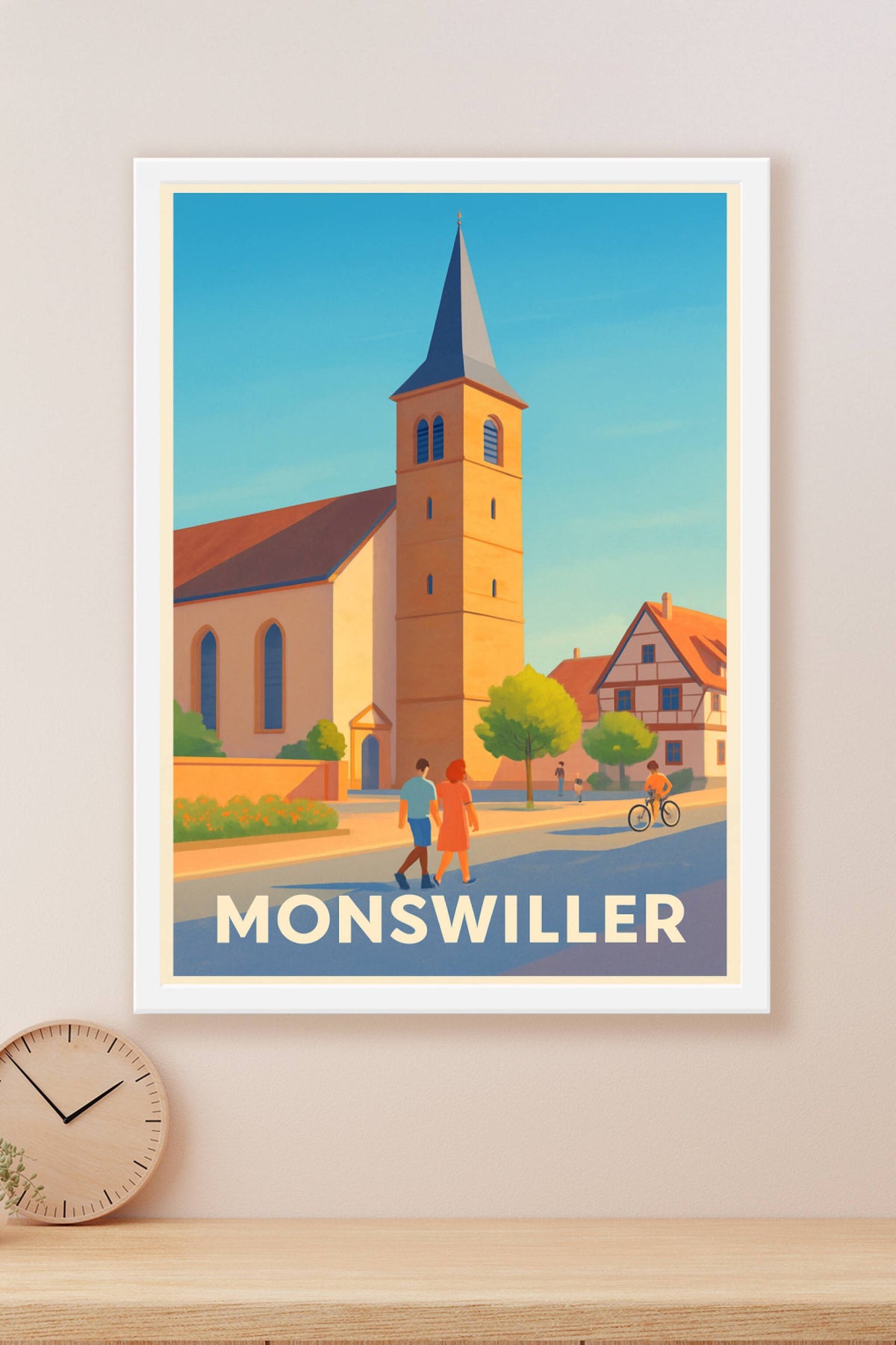 Affiche Monswiller — Charme pittoresque et douceur de vivre · poster d'art de Monswiller