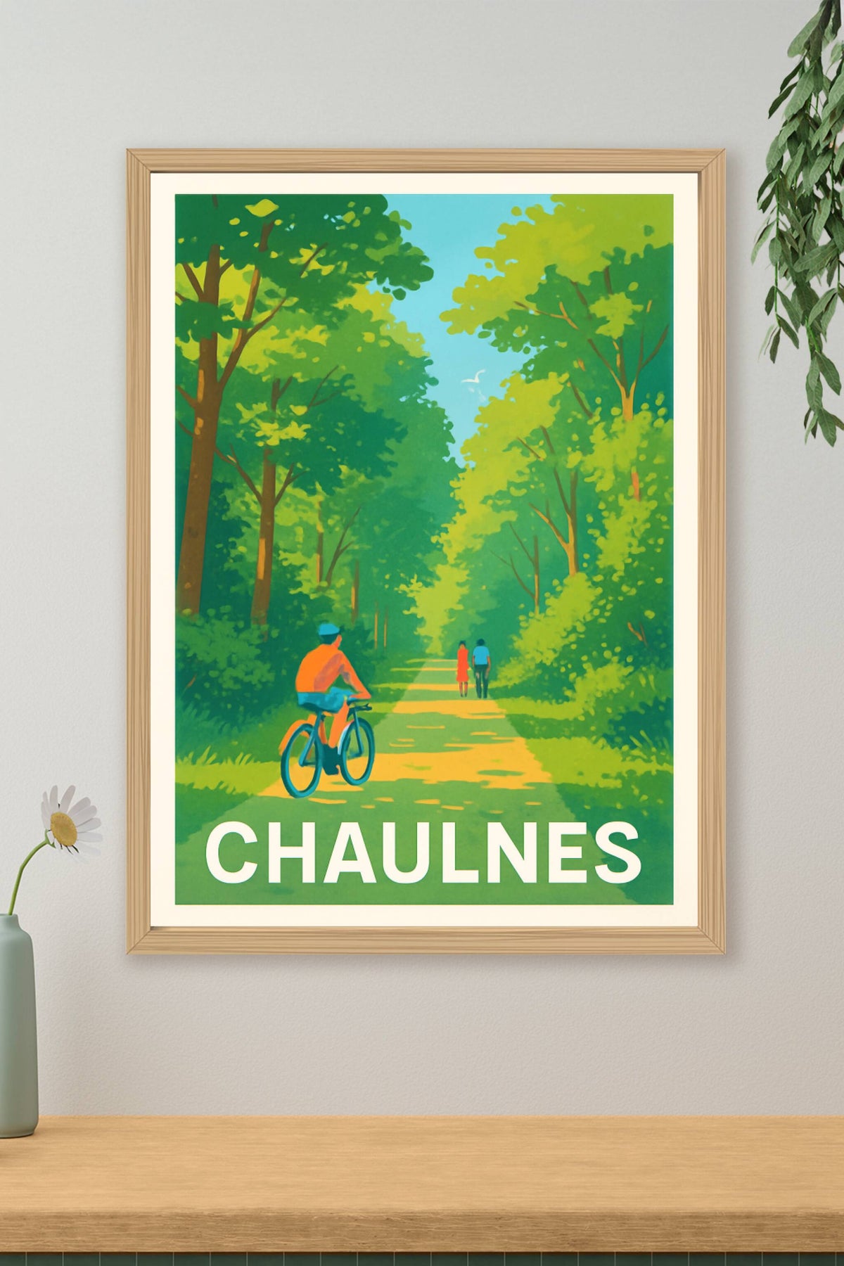 Affiche Chaulnes — L'escapade nature à vélo · poster d'art de Chaulnes