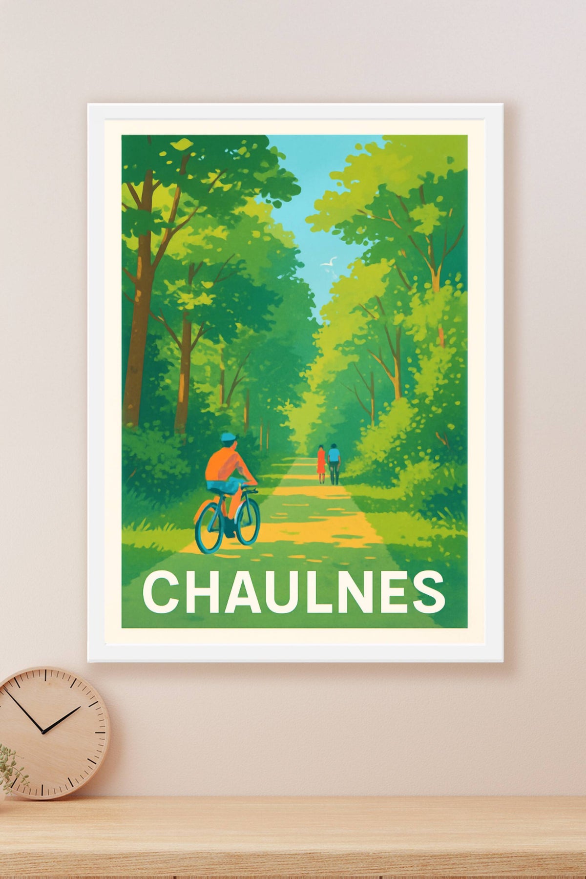 Affiche Chaulnes — L'escapade nature à vélo · poster d'art de Chaulnes