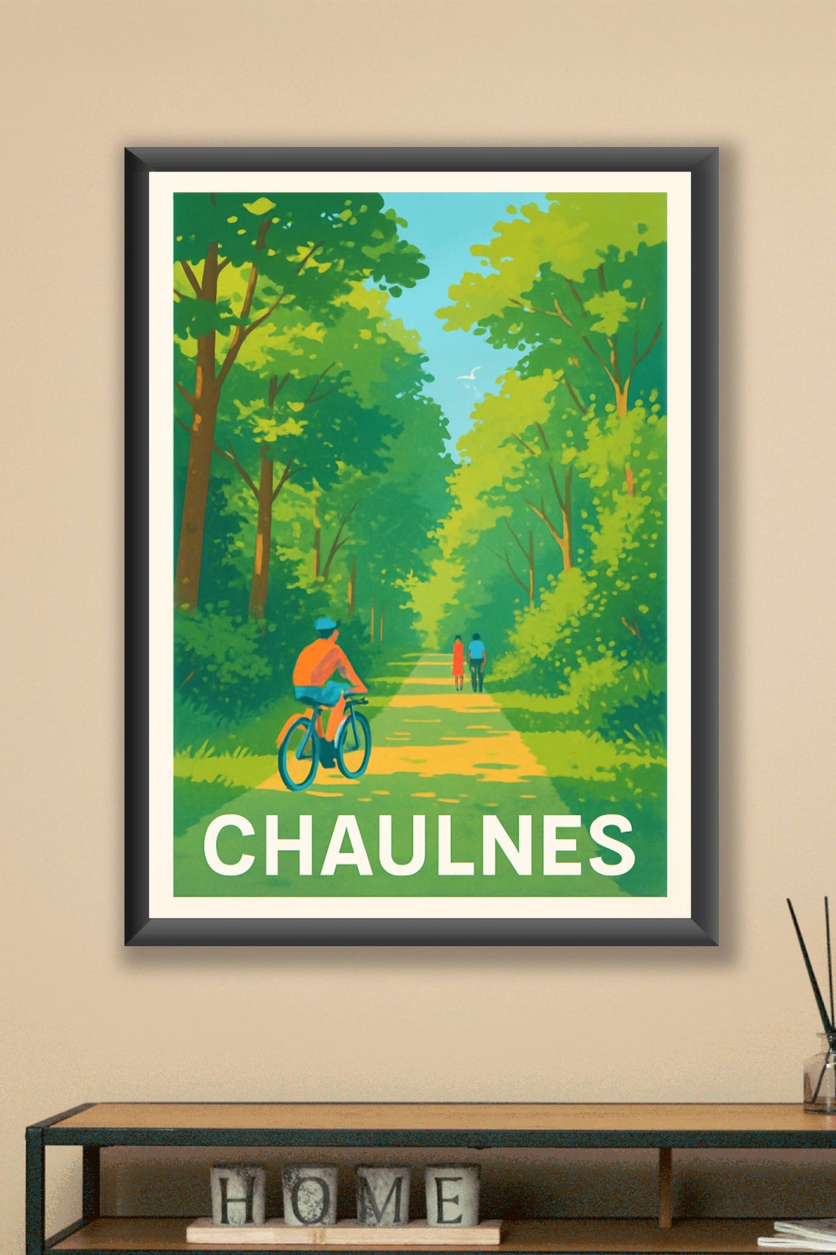 Affiche Chaulnes — L'escapade nature à vélo · poster d'art de Chaulnes