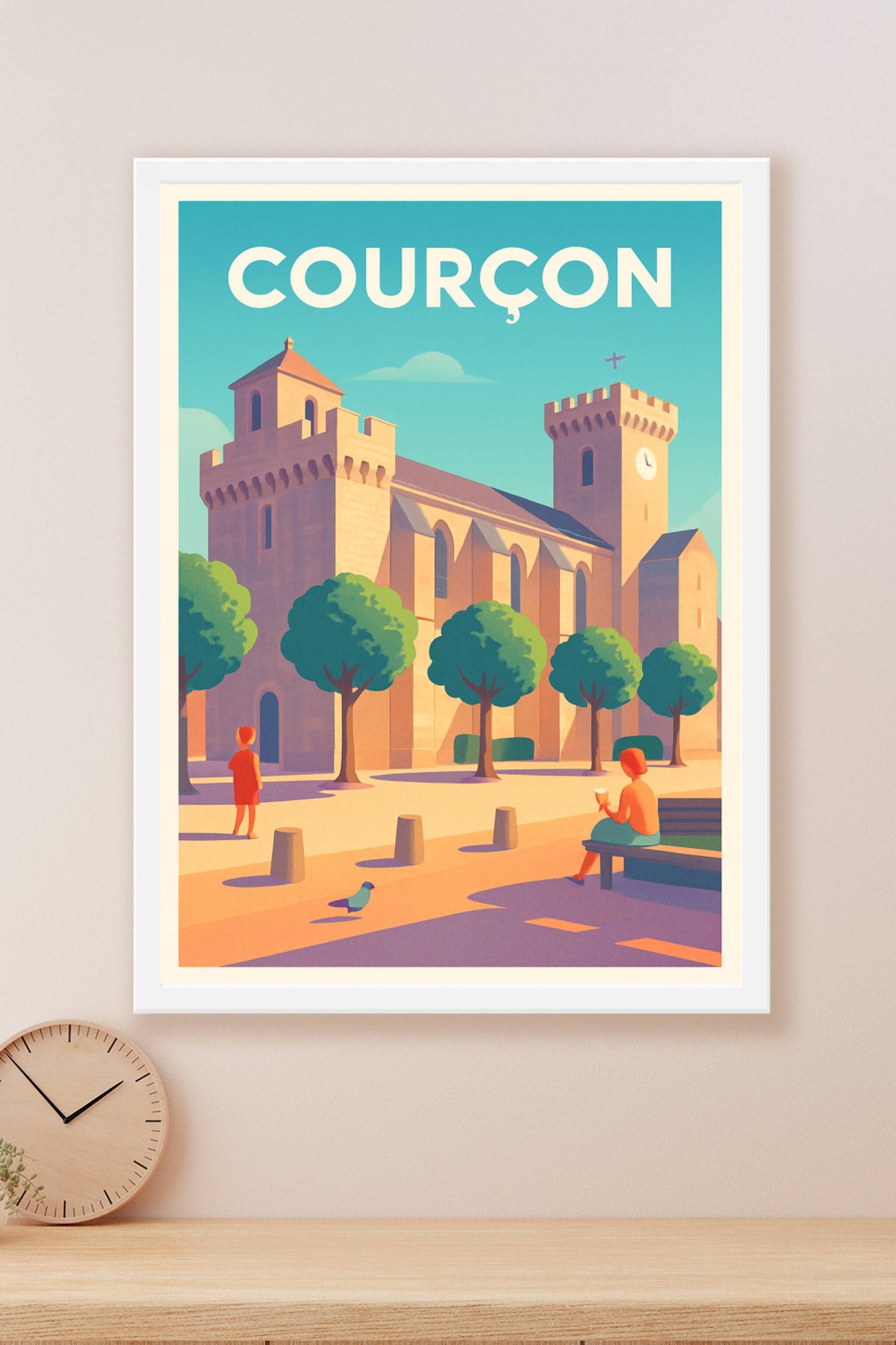 Affiche Courçon — Charme ensoleillé du sud-ouest · poster d'art de Courçon