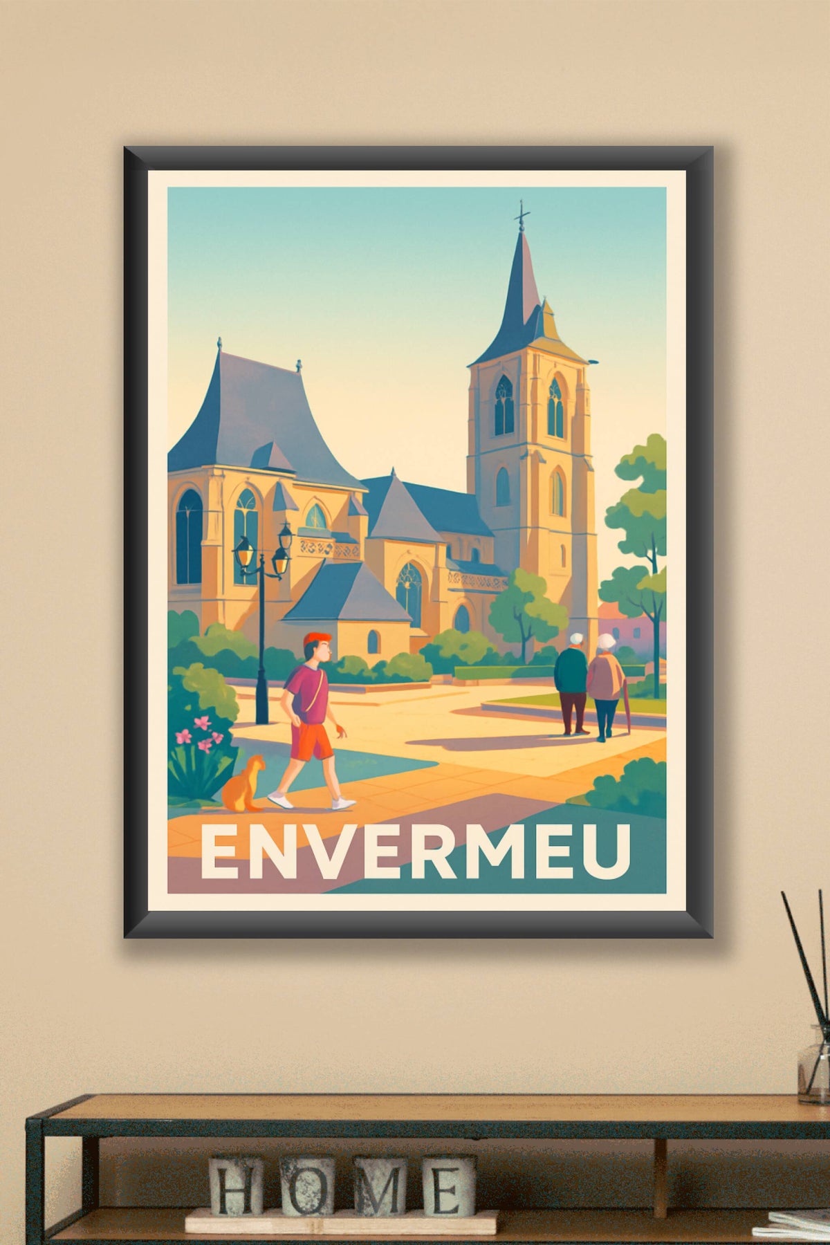 Affiche Envermeu — Charme et sérénité au cœur de la ville · poster d'art de Envermeu