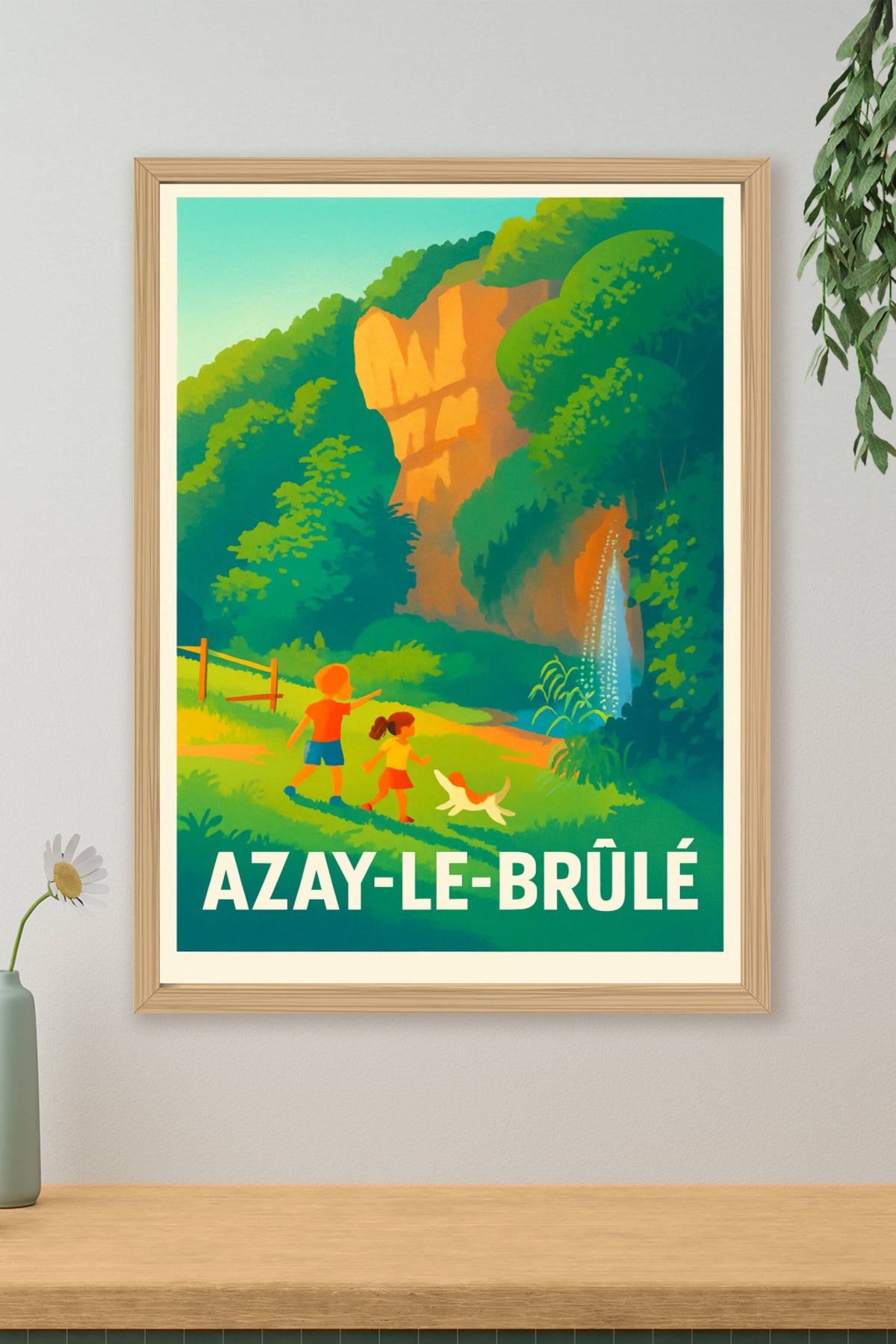 Affiche Azay-le-Brûlé — Évasion nature et fraîcheur · poster d'art de Azay-le-Brûlé