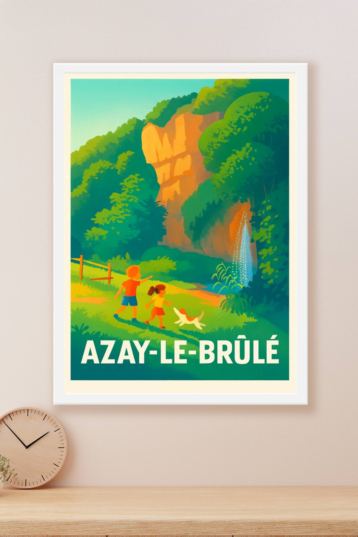Affiche Azay-le-Brûlé — Évasion nature et fraîcheur · poster d'art de Azay-le-Brûlé