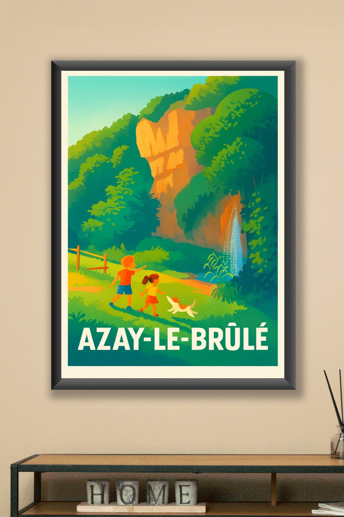Affiche Azay-le-Brûlé — Évasion nature et fraîcheur · poster d'art de Azay-le-Brûlé