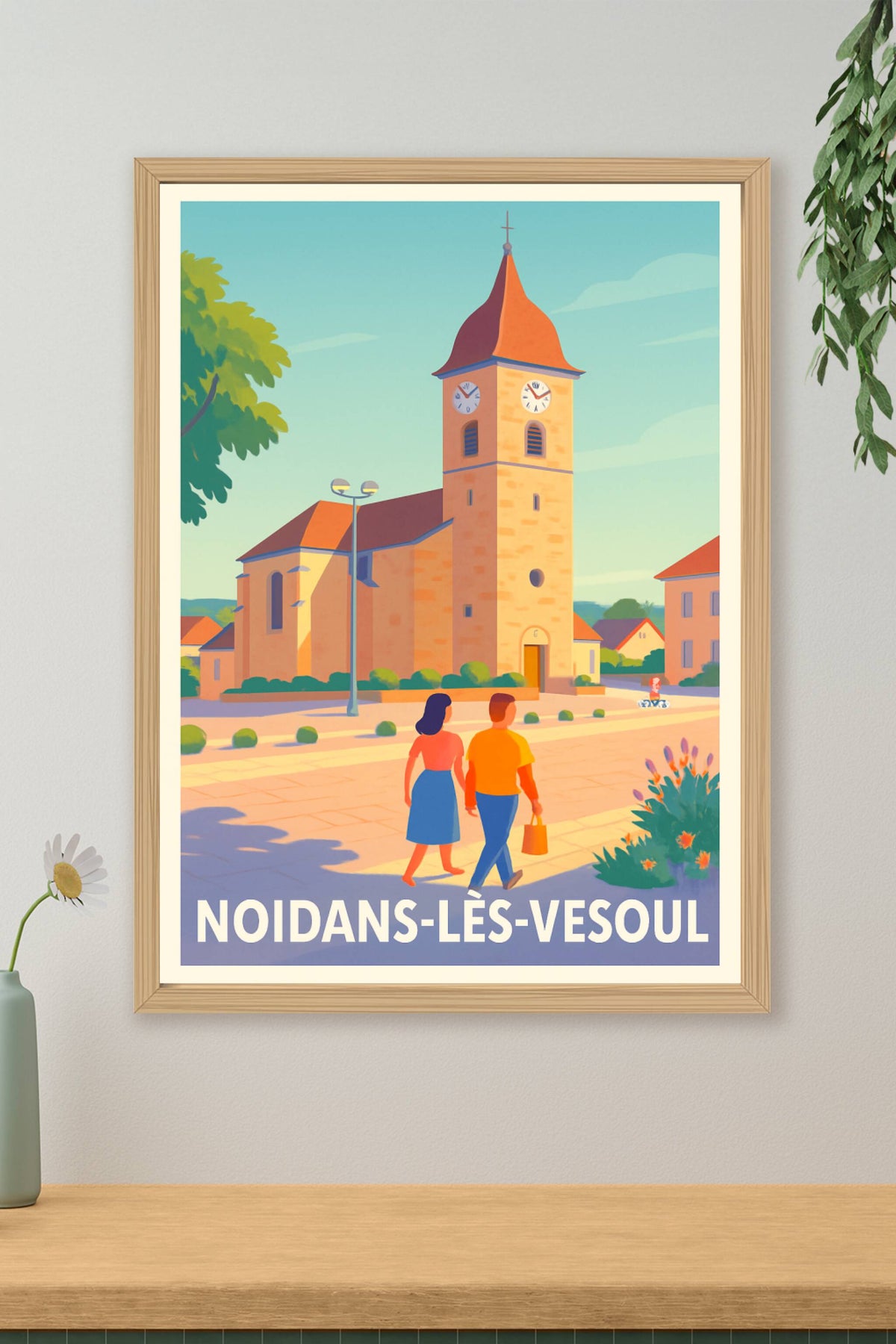 Affiche Noidans-lès-Vesoul — Charme paisible du village · poster d'art de Noidans-lès-Vesoul