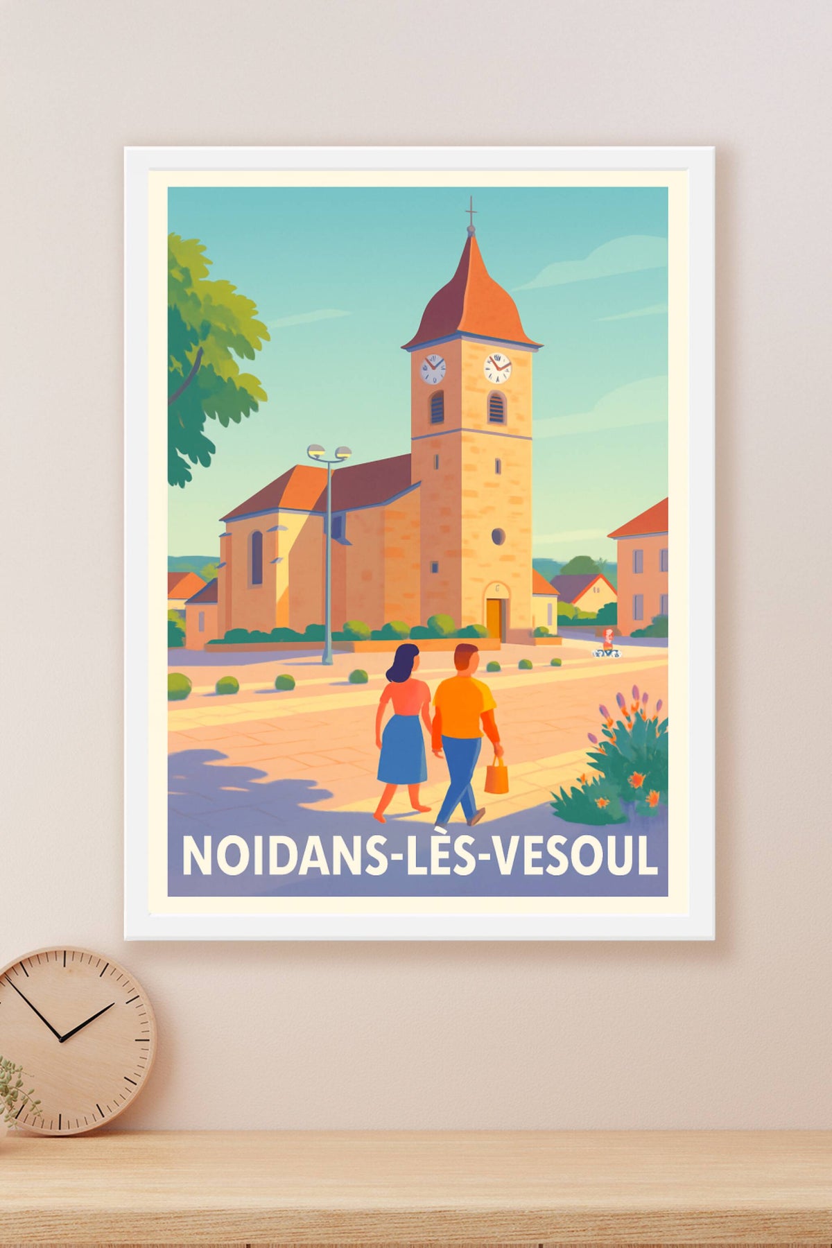 Affiche Noidans-lès-Vesoul — Charme paisible du village · poster d'art de Noidans-lès-Vesoul