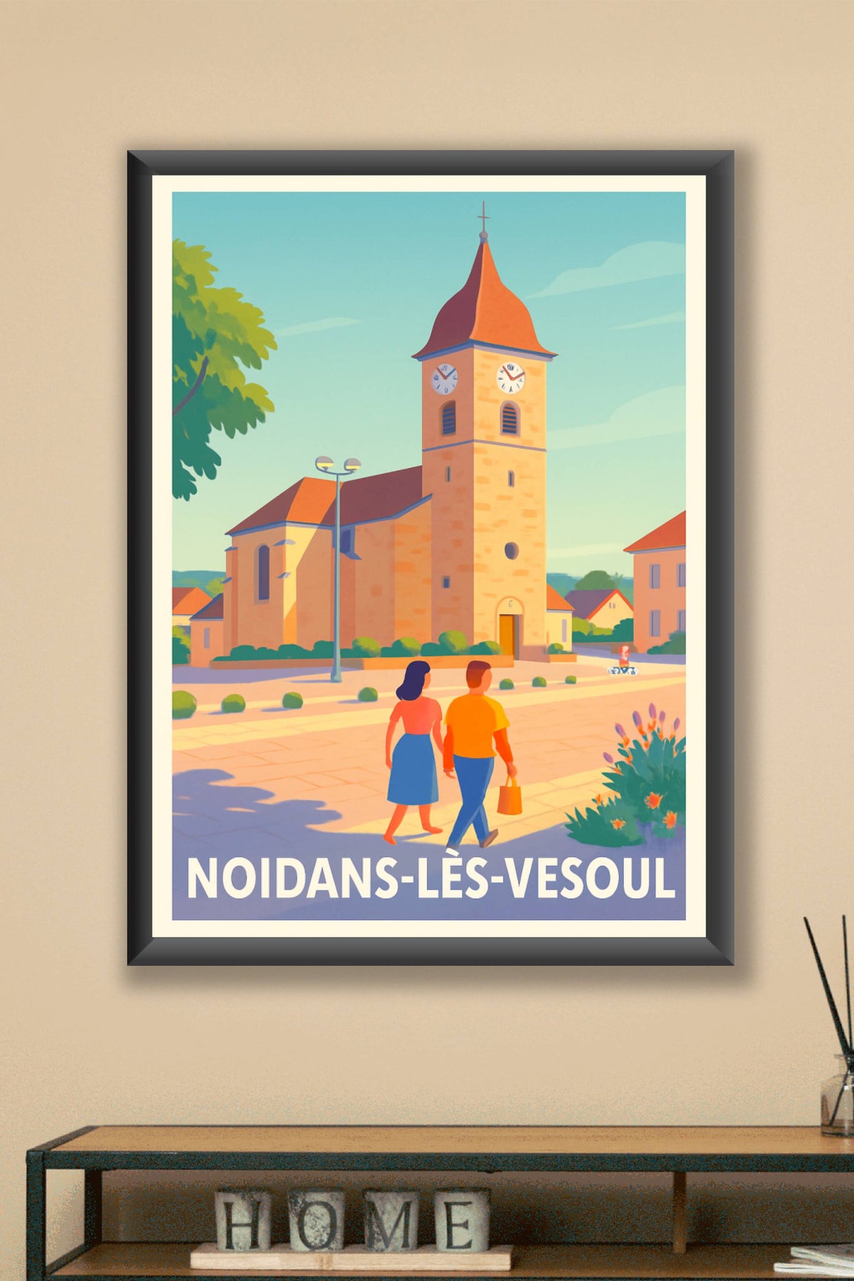 Affiche Noidans-lès-Vesoul — Charme paisible du village · poster d'art de Noidans-lès-Vesoul