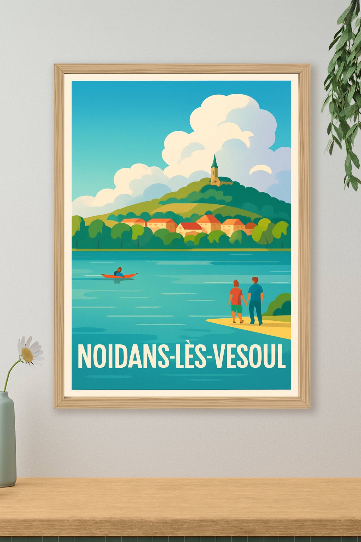Affiche Noidans-lès-Vesoul — Escapade paisible au bord de l'eau · poster d'art de Noidans-lès-Vesoul
