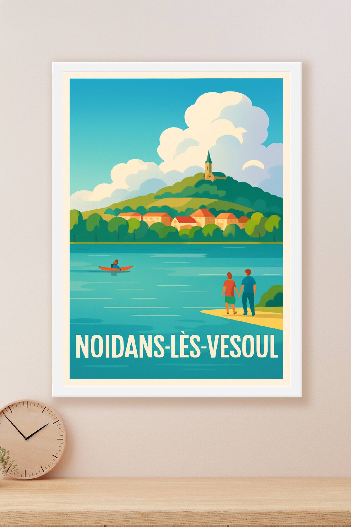Affiche Noidans-lès-Vesoul — Escapade paisible au bord de l'eau · poster d'art de Noidans-lès-Vesoul