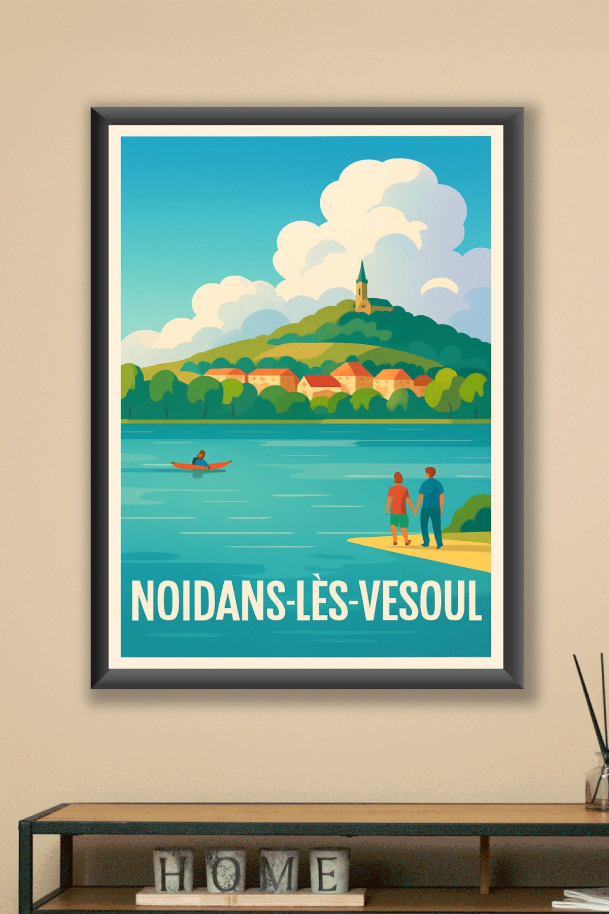 Affiche Noidans-lès-Vesoul — Escapade paisible au bord de l'eau · poster d'art de Noidans-lès-Vesoul