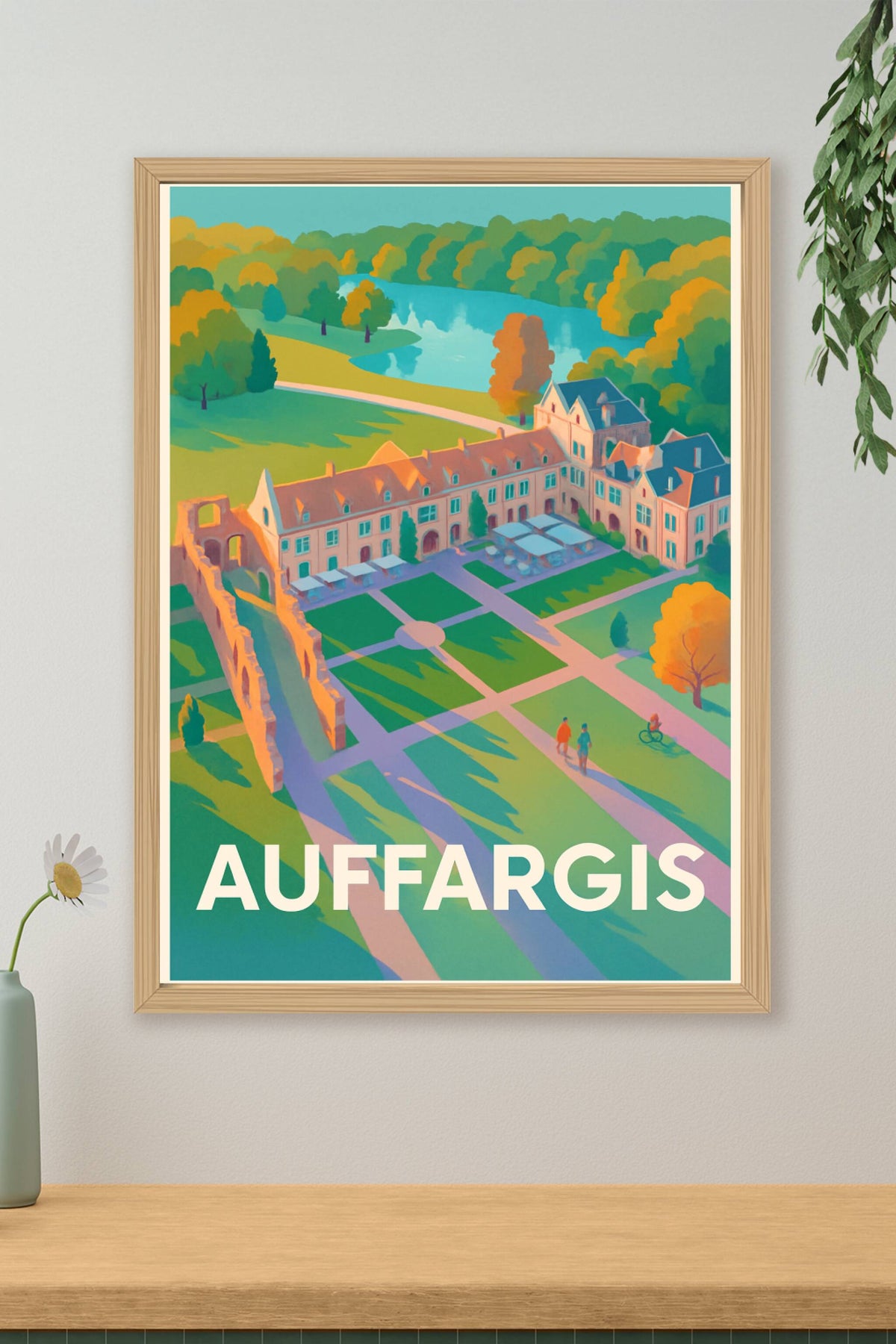 Affiche Auffargis — Harmonie et Sérénité au cœur de la nature · poster d'art de Auffargis