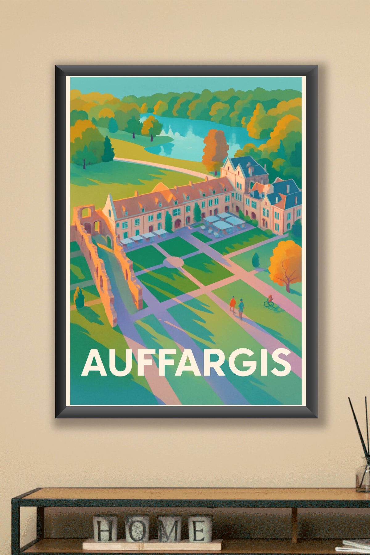 Affiche Auffargis — Harmonie et Sérénité au cœur de la nature · poster d'art de Auffargis