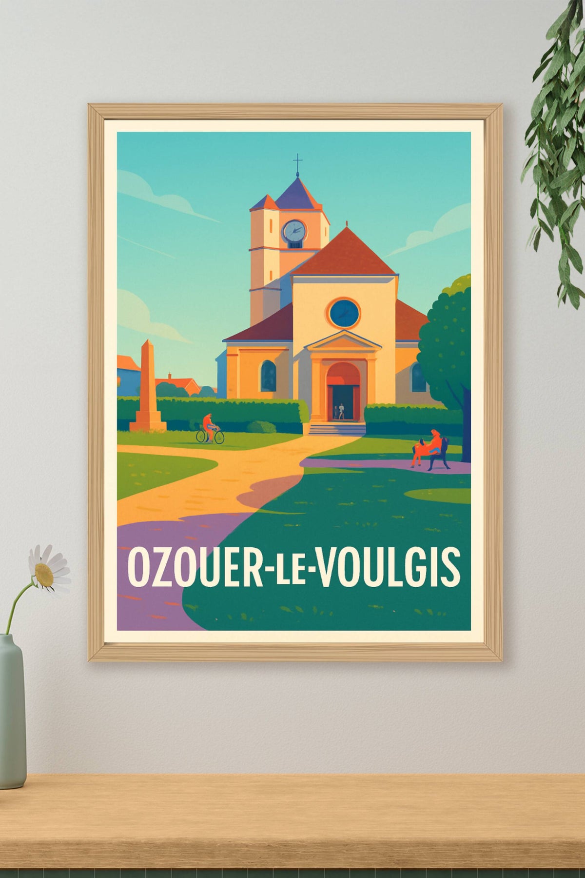 Affiche Ozouer-le-Voulgis — Charme et quiétude au cœur du village · poster d'art de Ozouer-le-Voulgis