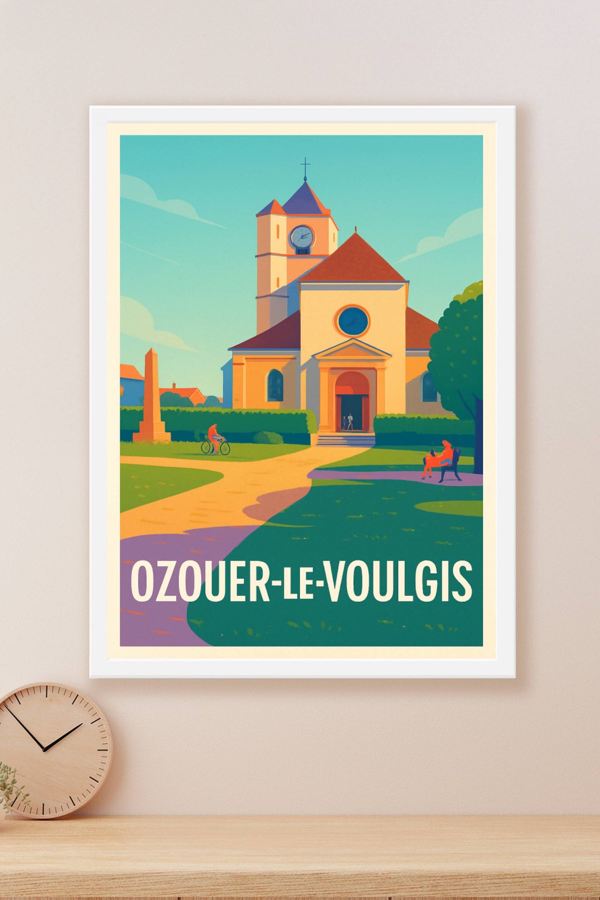 Affiche Ozouer-le-Voulgis — Charme et quiétude au cœur du village · poster d'art de Ozouer-le-Voulgis