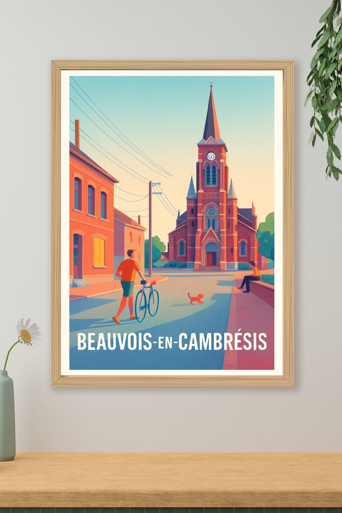 Affiche Beauvois-en-Cambrésis — Charme et Sérénité au Cœur du Village · poster d'art de Beauvois-en-Cambrésis