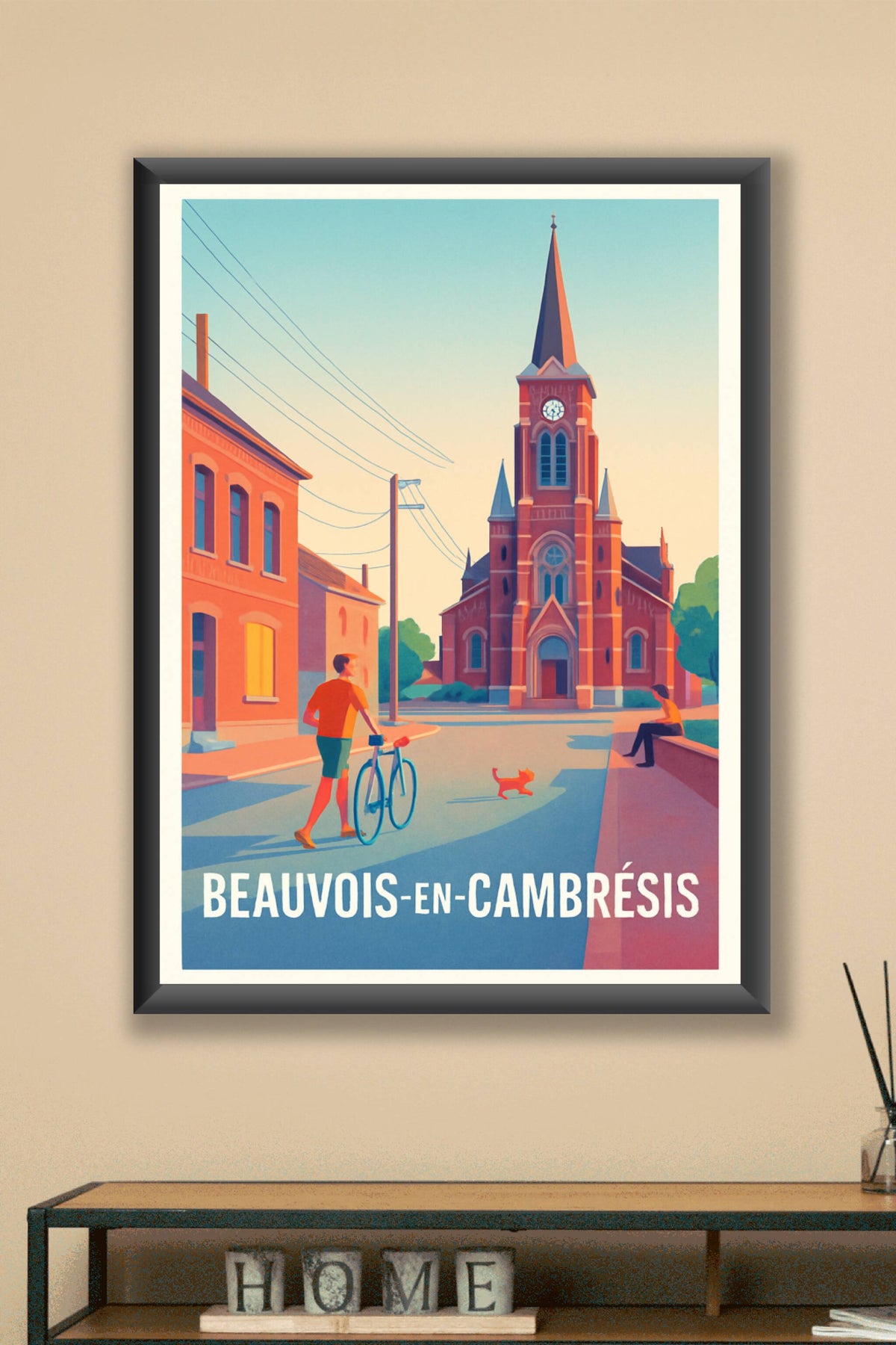 Affiche Beauvois-en-Cambrésis — Charme et Sérénité au Cœur du Village · poster d'art de Beauvois-en-Cambrésis