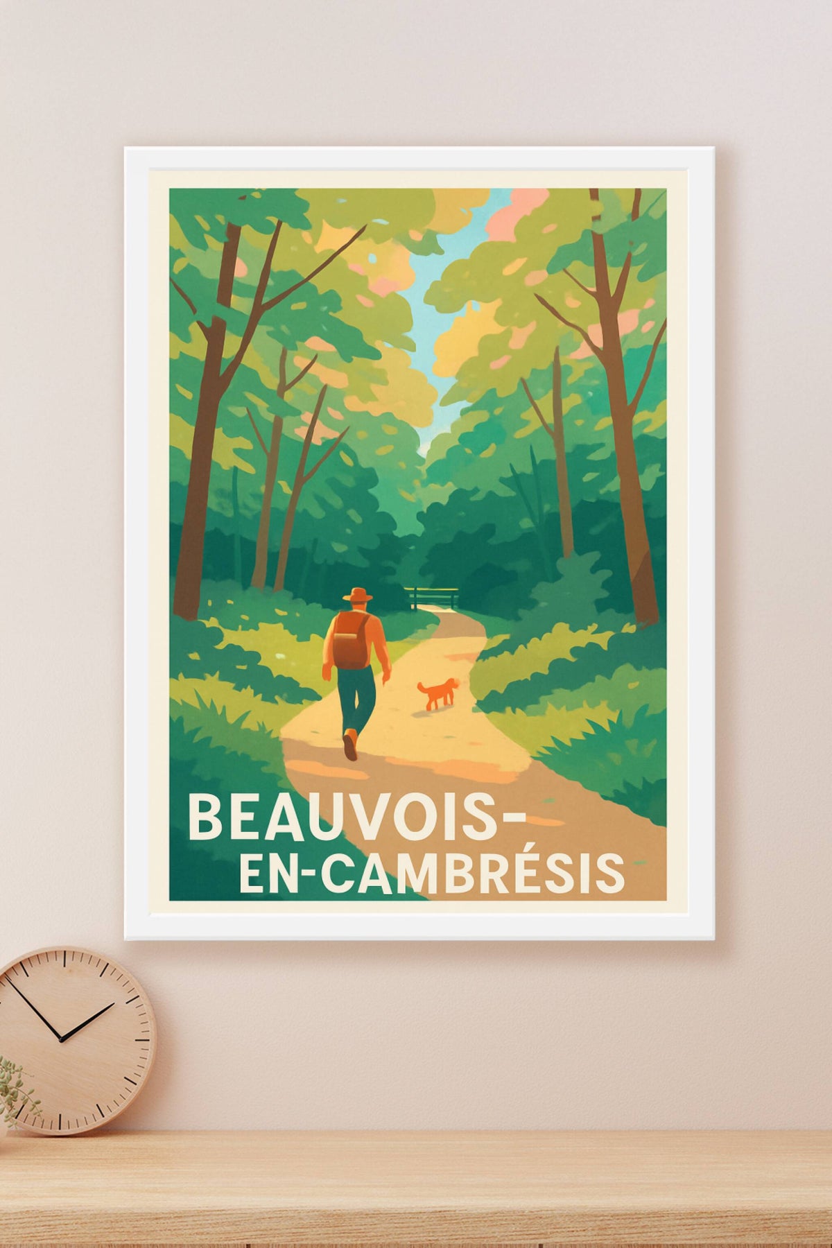 Affiche Beauvois-en-Cambrésis — Promenade en pleine nature · poster d'art de Beauvois-en-Cambrésis