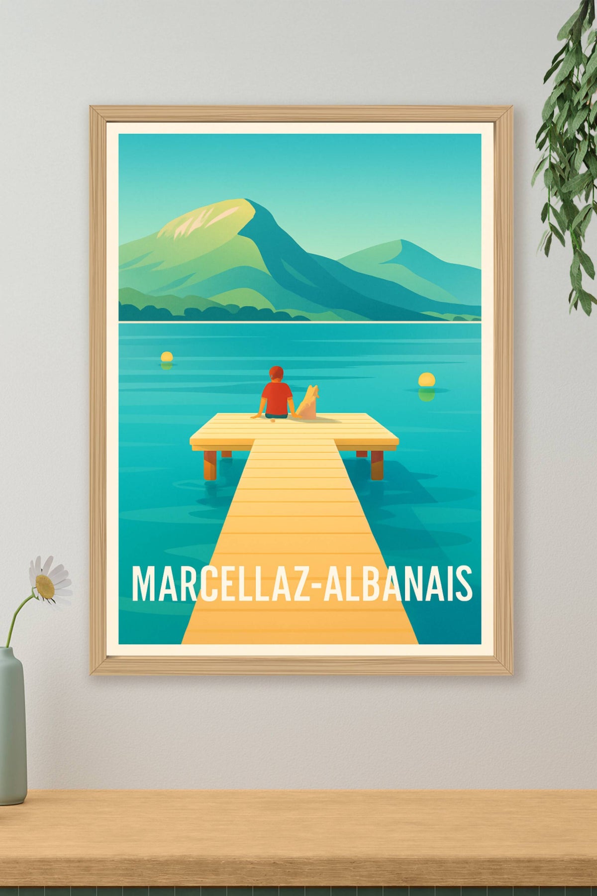 Affiche Marcellaz-Albanais — Sérénité au bord de l'eau · poster d'art de Marcellaz-Albanais