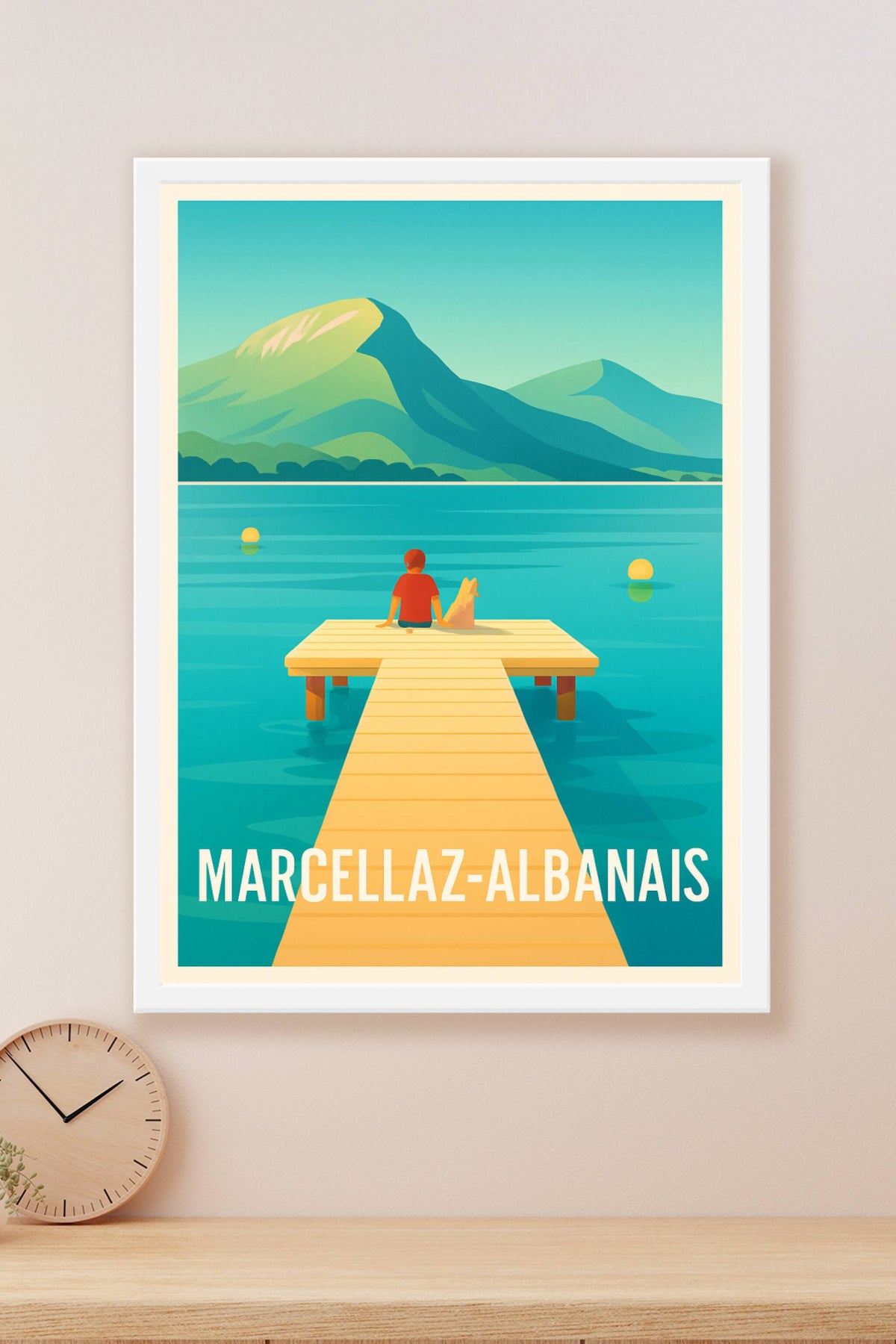 Affiche Marcellaz-Albanais — Sérénité au bord de l'eau · poster d'art de Marcellaz-Albanais