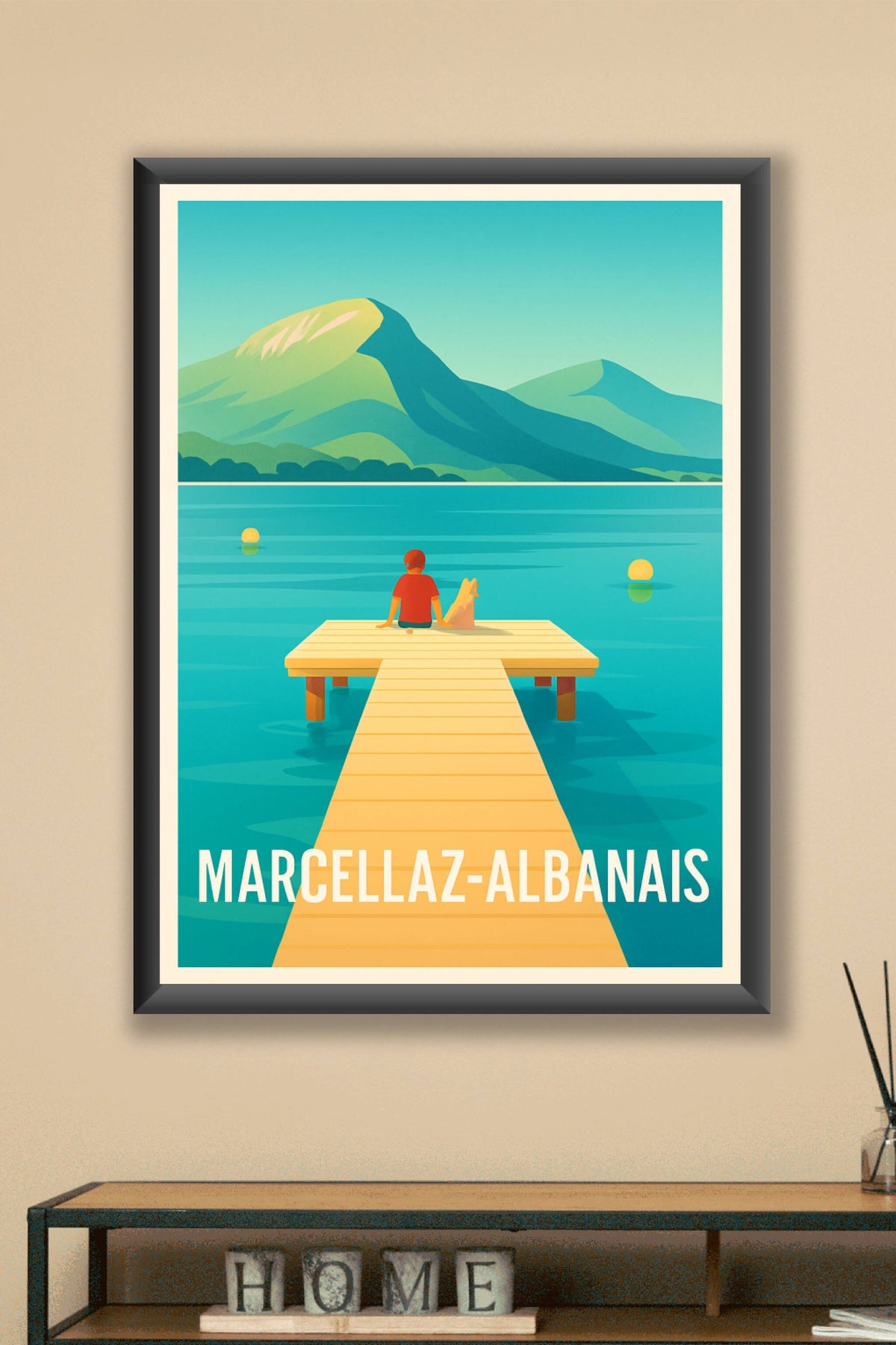 Affiche Marcellaz-Albanais — Sérénité au bord de l'eau · poster d'art de Marcellaz-Albanais