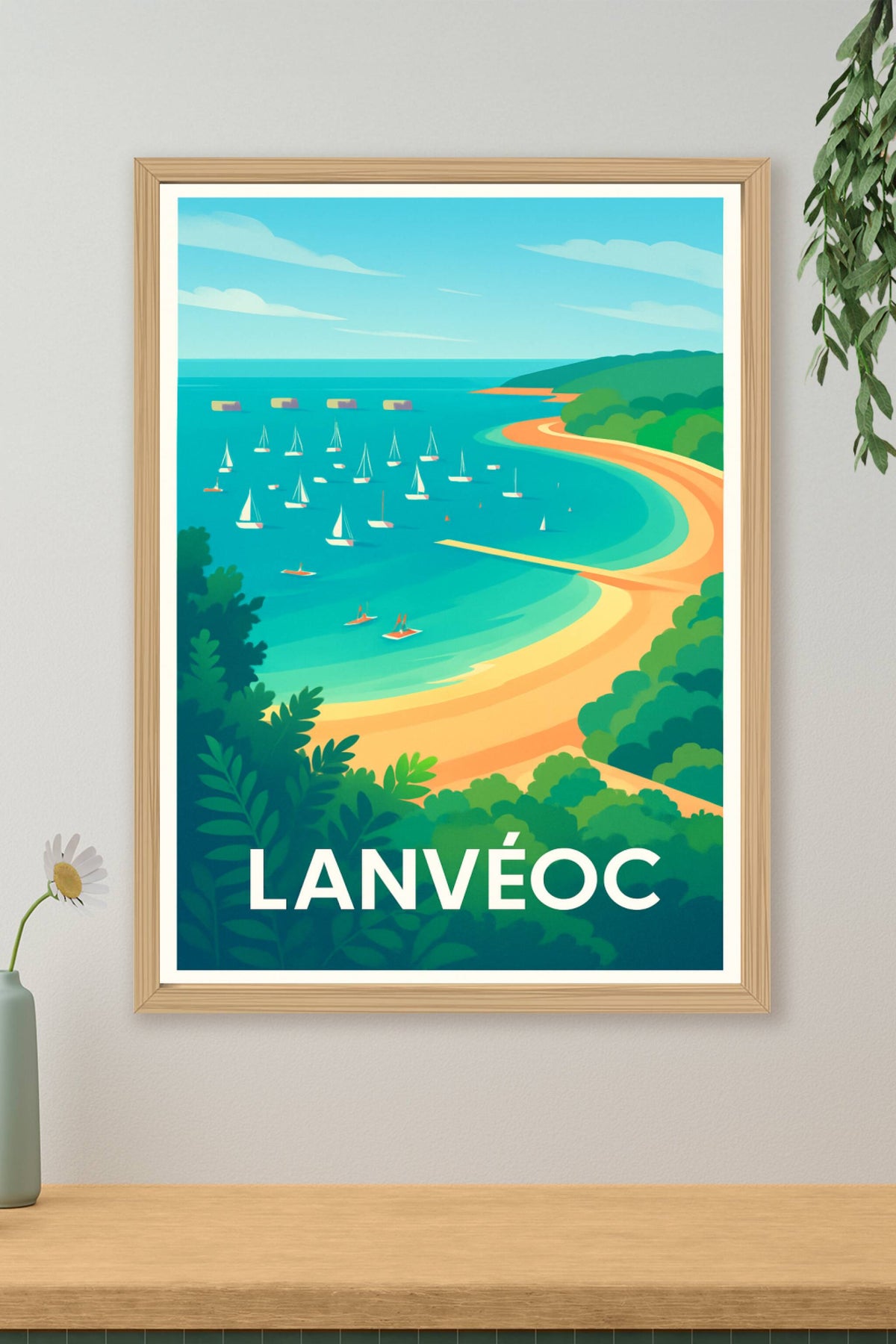 Affiche Lanvéoc — Un Havre de Paix en Bretagne · poster d'art de Lanvéoc