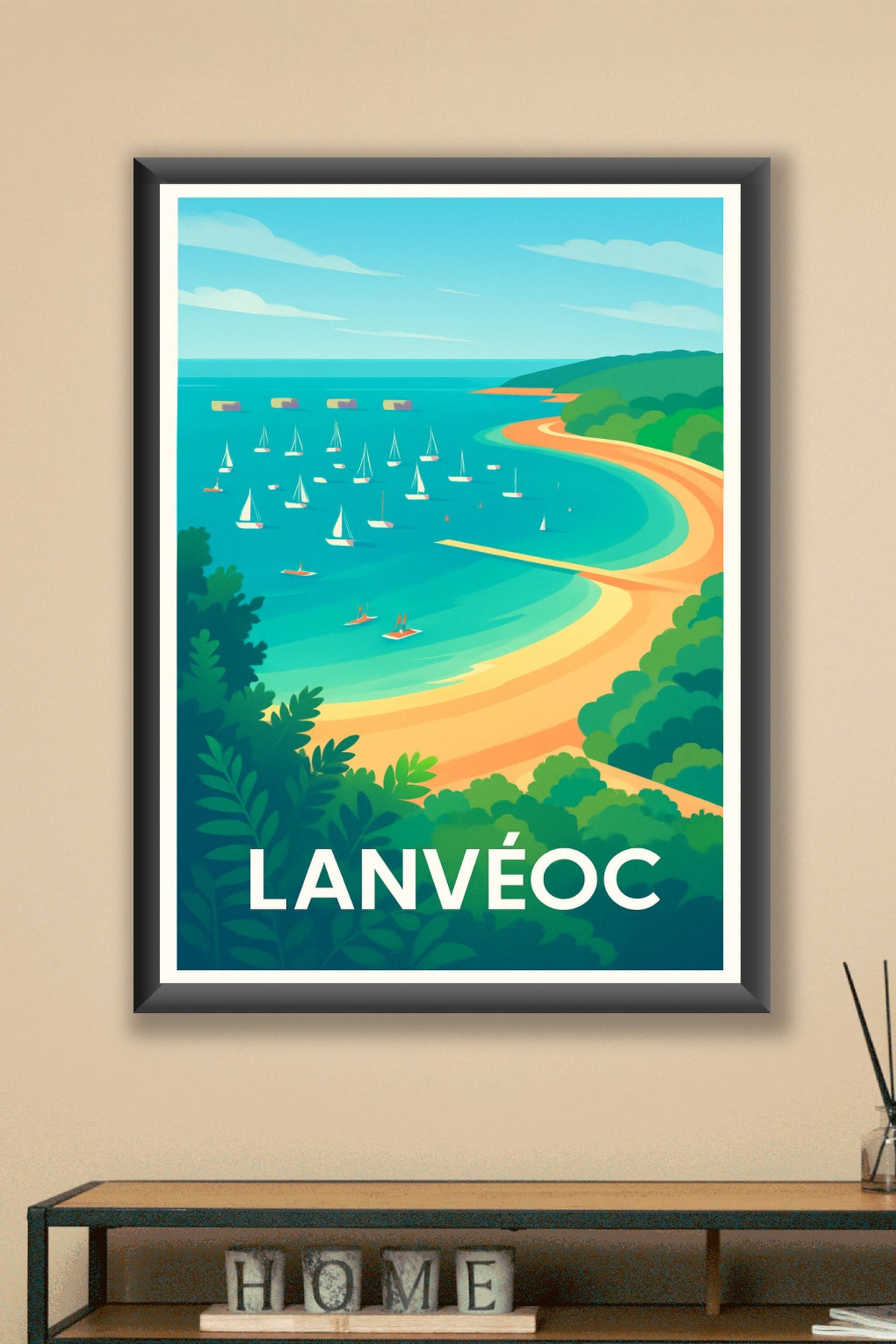 Affiche Lanvéoc — Un Havre de Paix en Bretagne · poster d'art de Lanvéoc