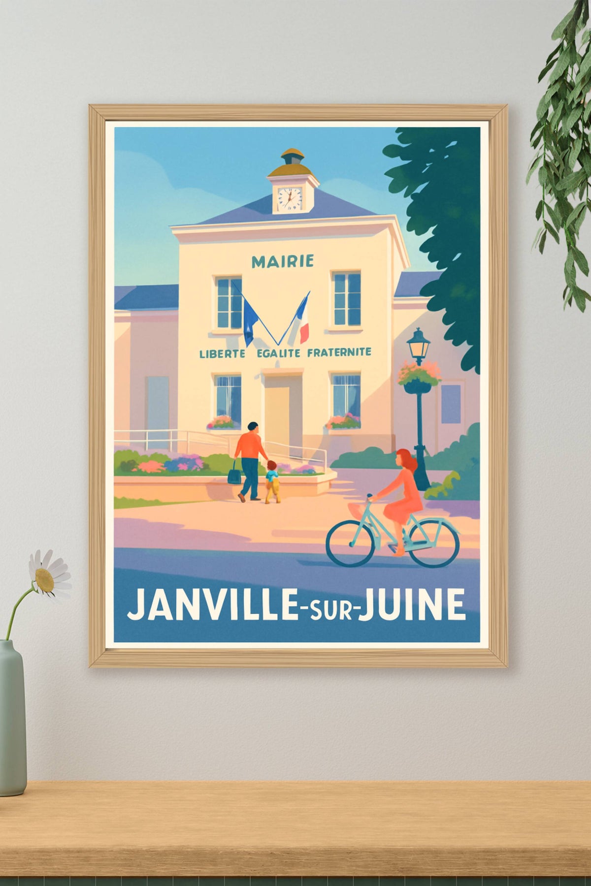 Affiche Janville-sur-Juine — Charme et sérénité au cœur du village · poster d'art de Janville-sur-Juine