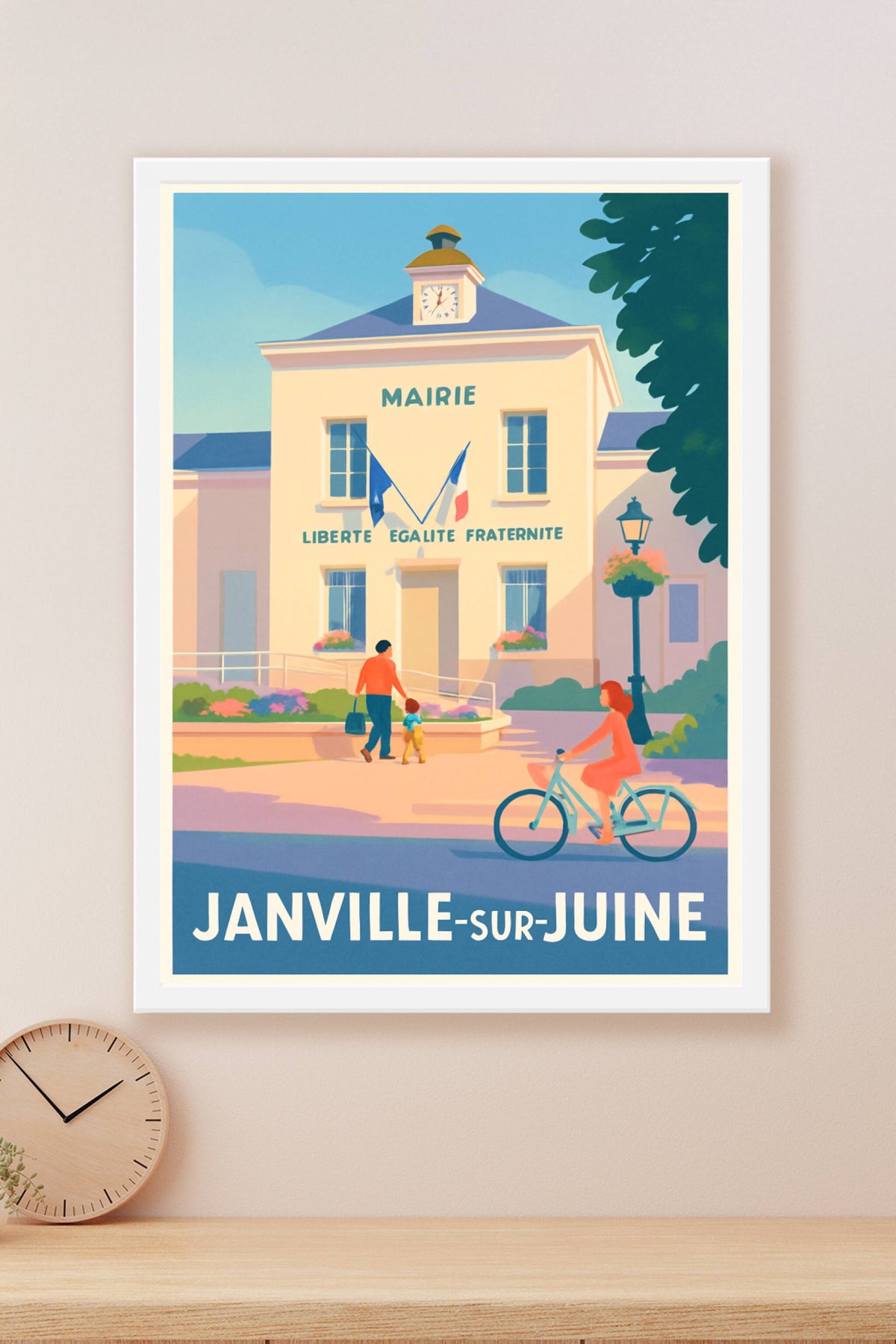 Affiche Janville-sur-Juine — Charme et sérénité au cœur du village · poster d'art de Janville-sur-Juine