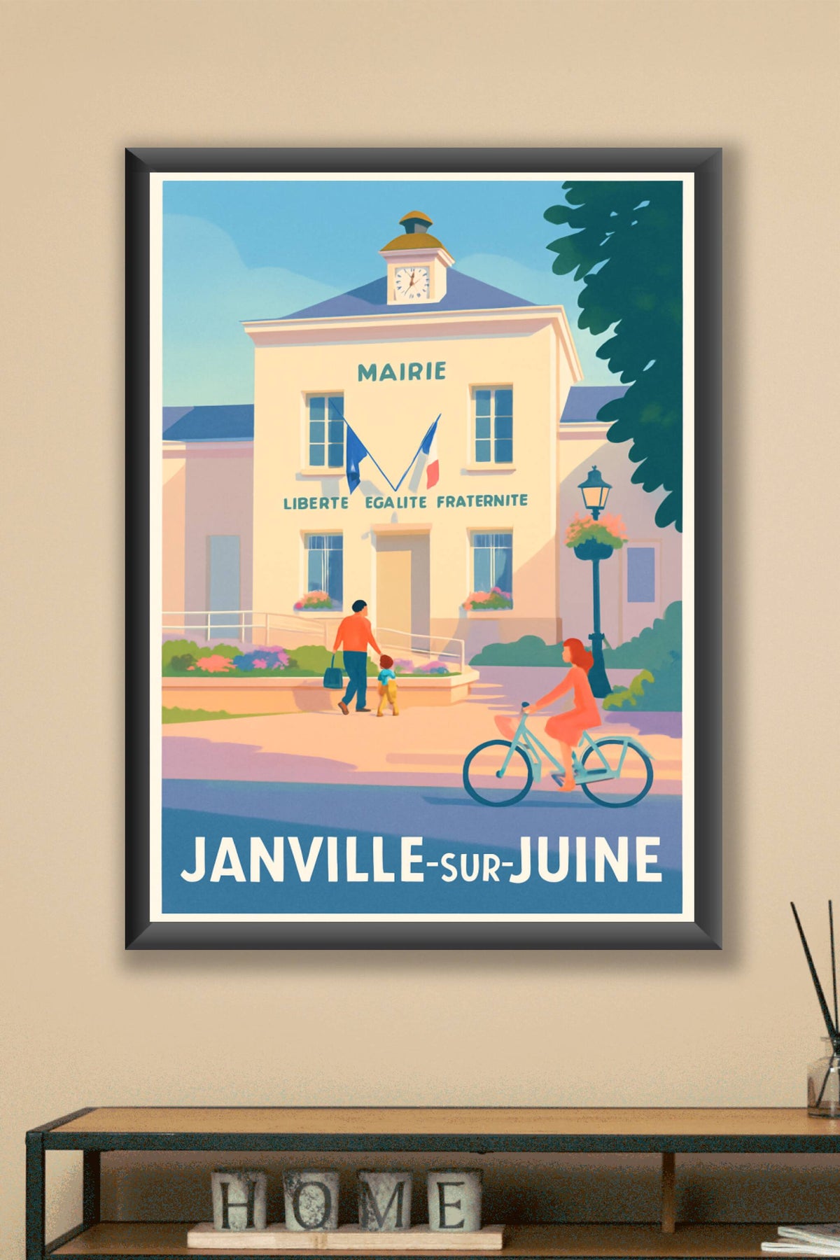 Affiche Janville-sur-Juine — Charme et sérénité au cœur du village · poster d'art de Janville-sur-Juine