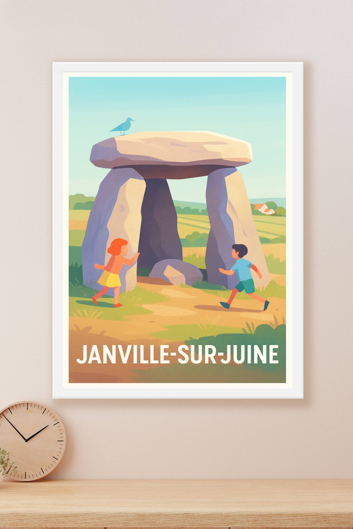 Affiche Janville-sur-Juine — La magie des dolmens ancestraux · poster d'art de Janville-sur-Juine