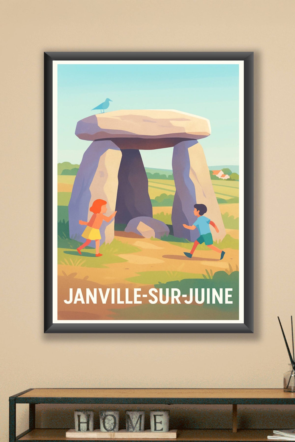 Affiche Janville-sur-Juine — La magie des dolmens ancestraux · poster d'art de Janville-sur-Juine