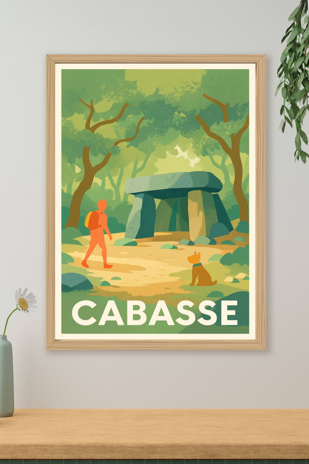 Affiche Cabasse — Découverte nature et mystères anciens · poster d'art de Cabasse