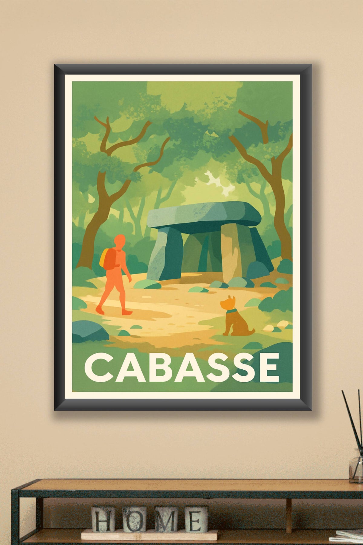 Affiche Cabasse — Découverte nature et mystères anciens · poster d'art de Cabasse