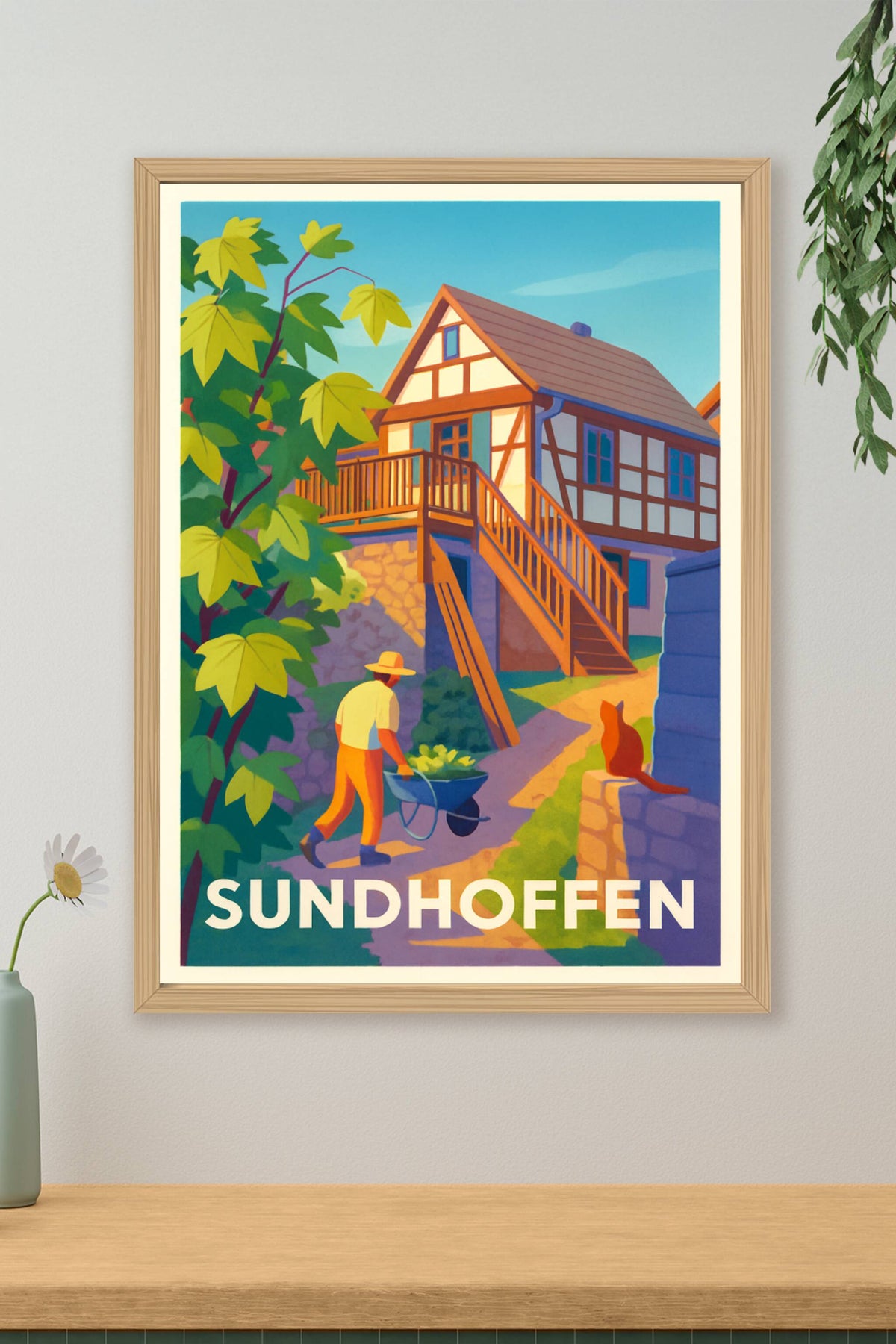 Affiche Sundhoffen — Charme champêtre et douceur de vie · poster d'art de Sundhoffen