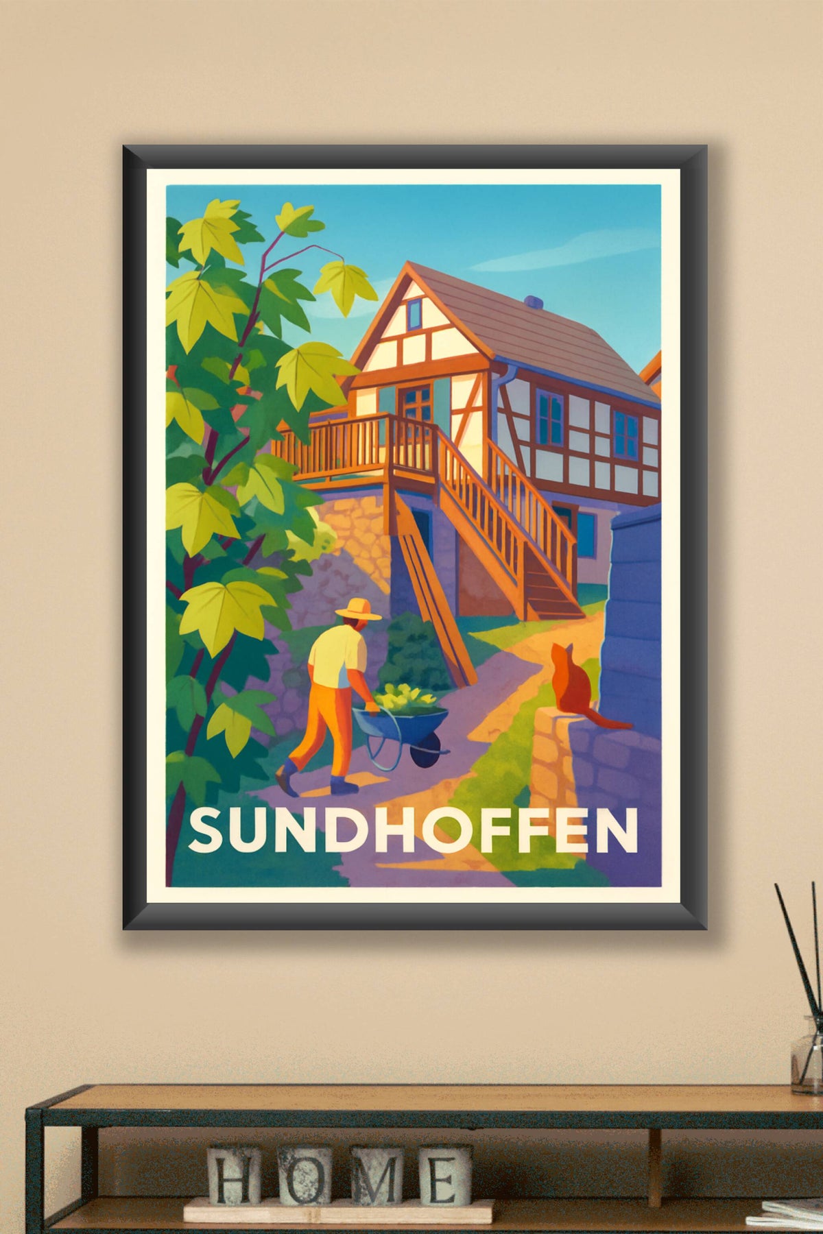 Affiche Sundhoffen — Charme champêtre et douceur de vie · poster d'art de Sundhoffen