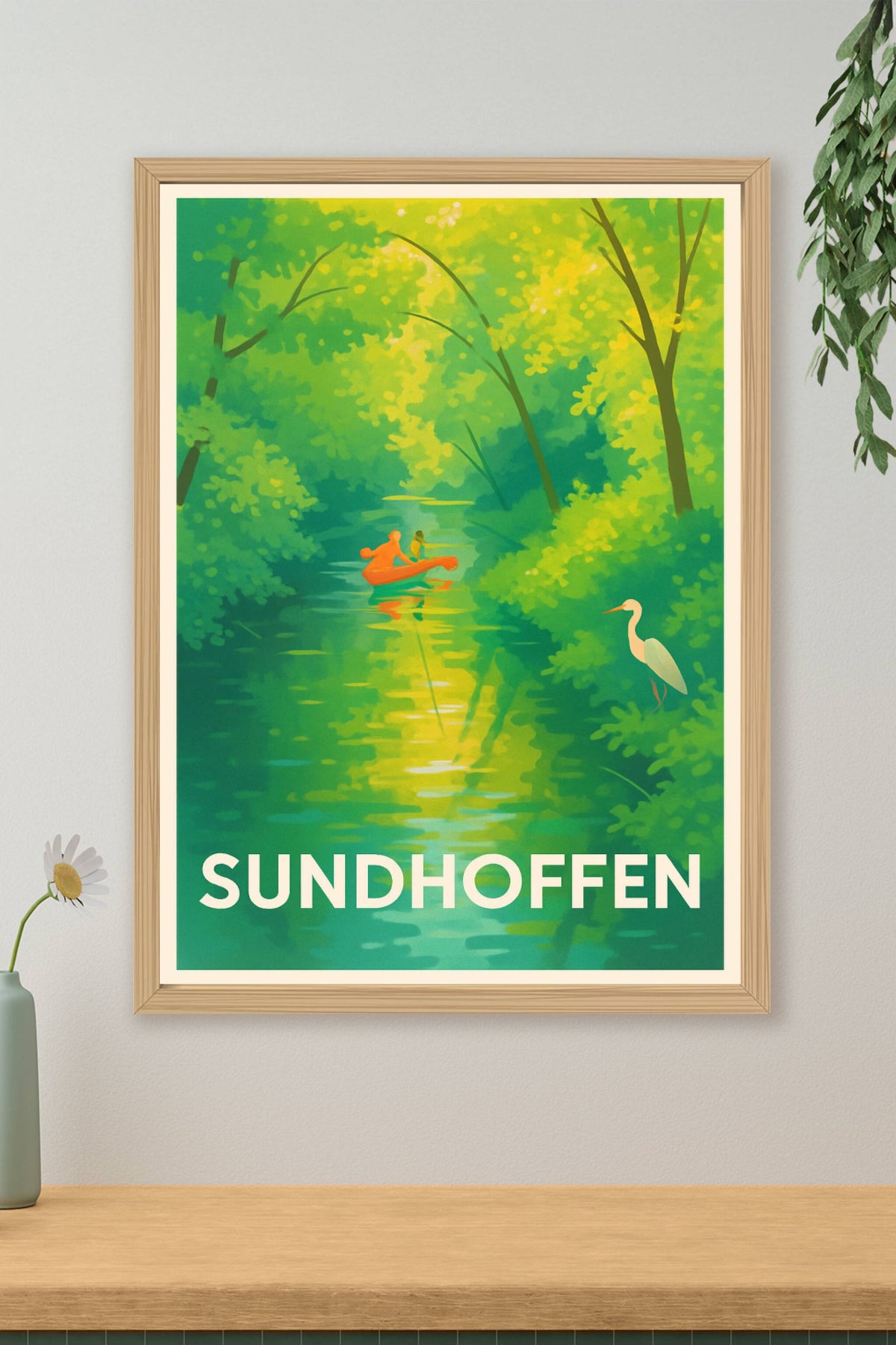 Affiche Sundhoffen — Sérénité au fil de l'eau · poster d'art de Sundhoffen