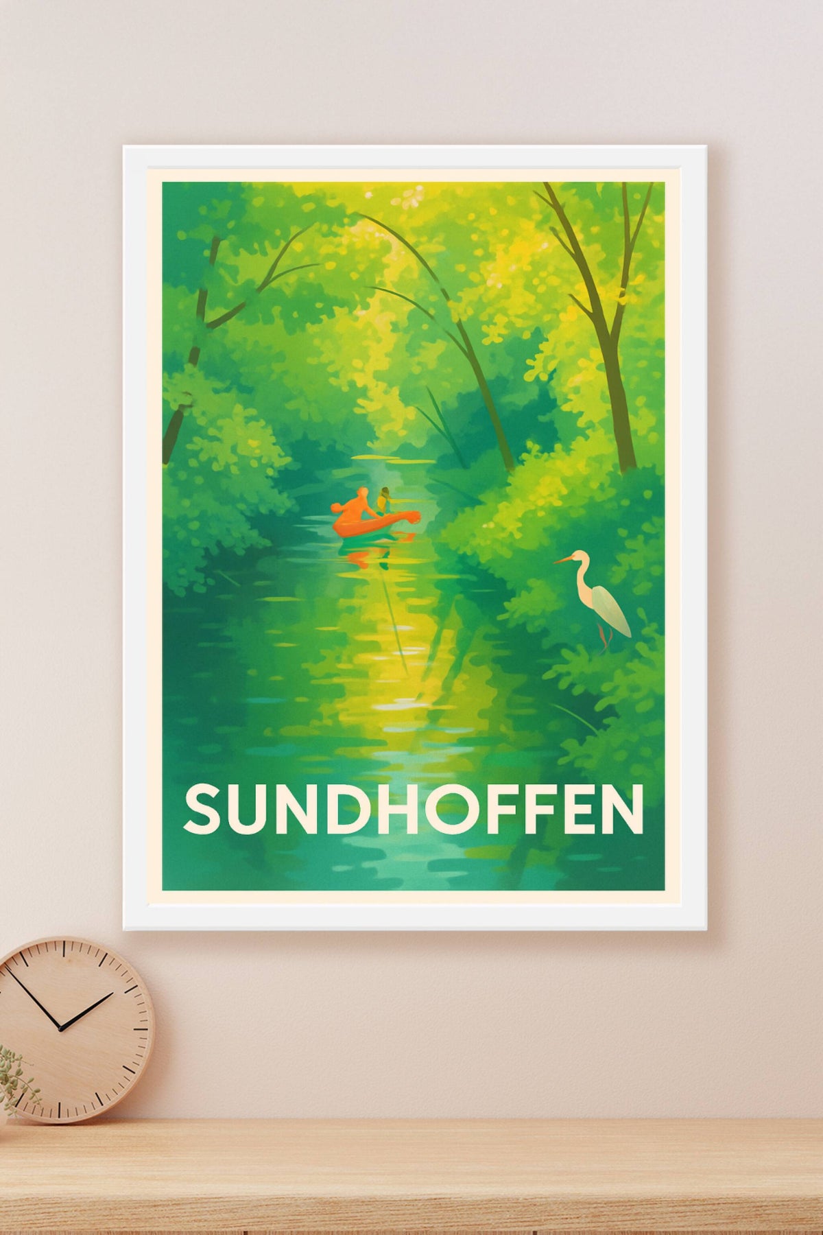 Affiche Sundhoffen — Sérénité au fil de l'eau · poster d'art de Sundhoffen