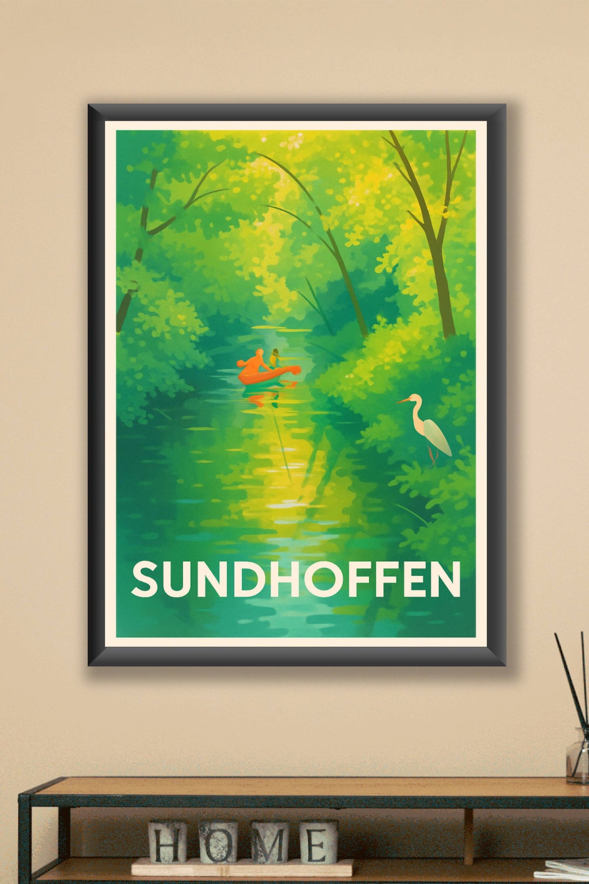 Affiche Sundhoffen — Sérénité au fil de l'eau · poster d'art de Sundhoffen